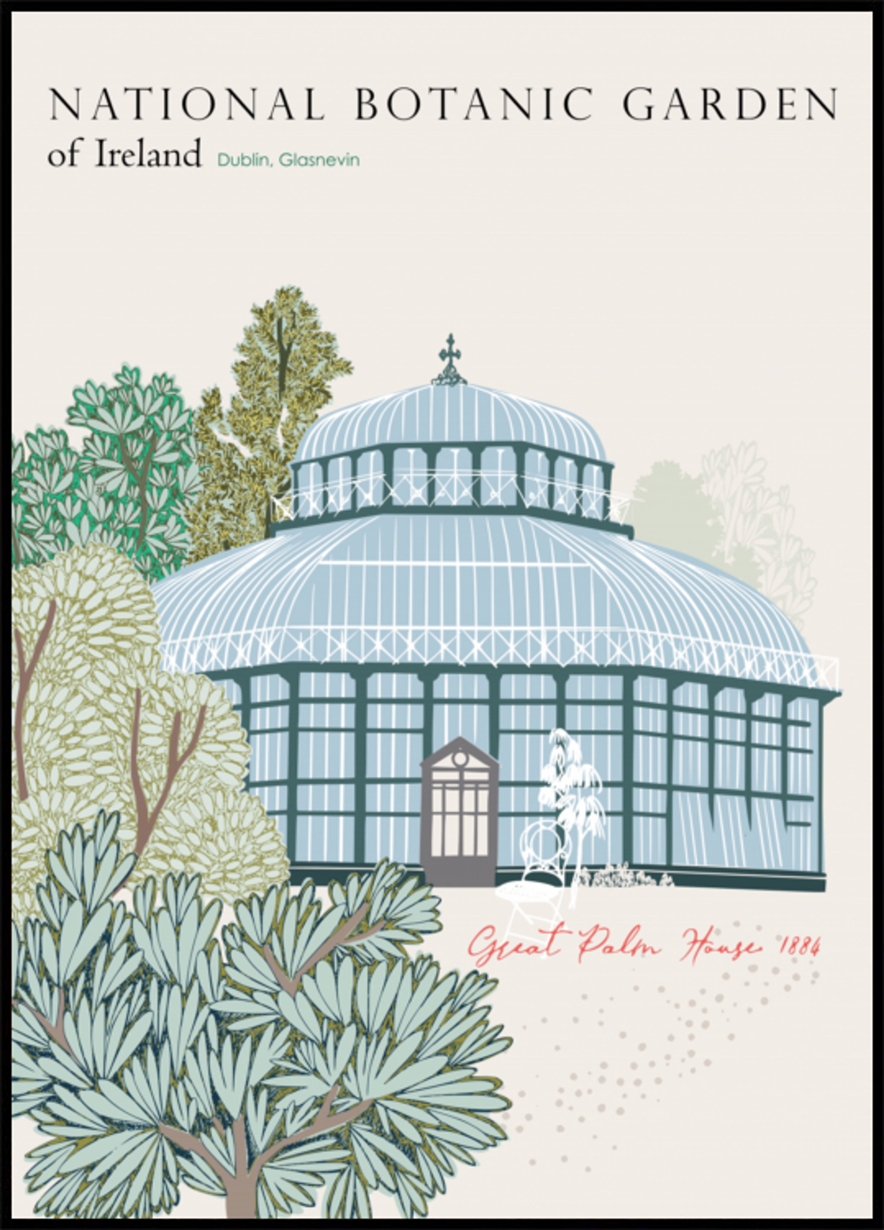 Grande giardino della casa delle palme
