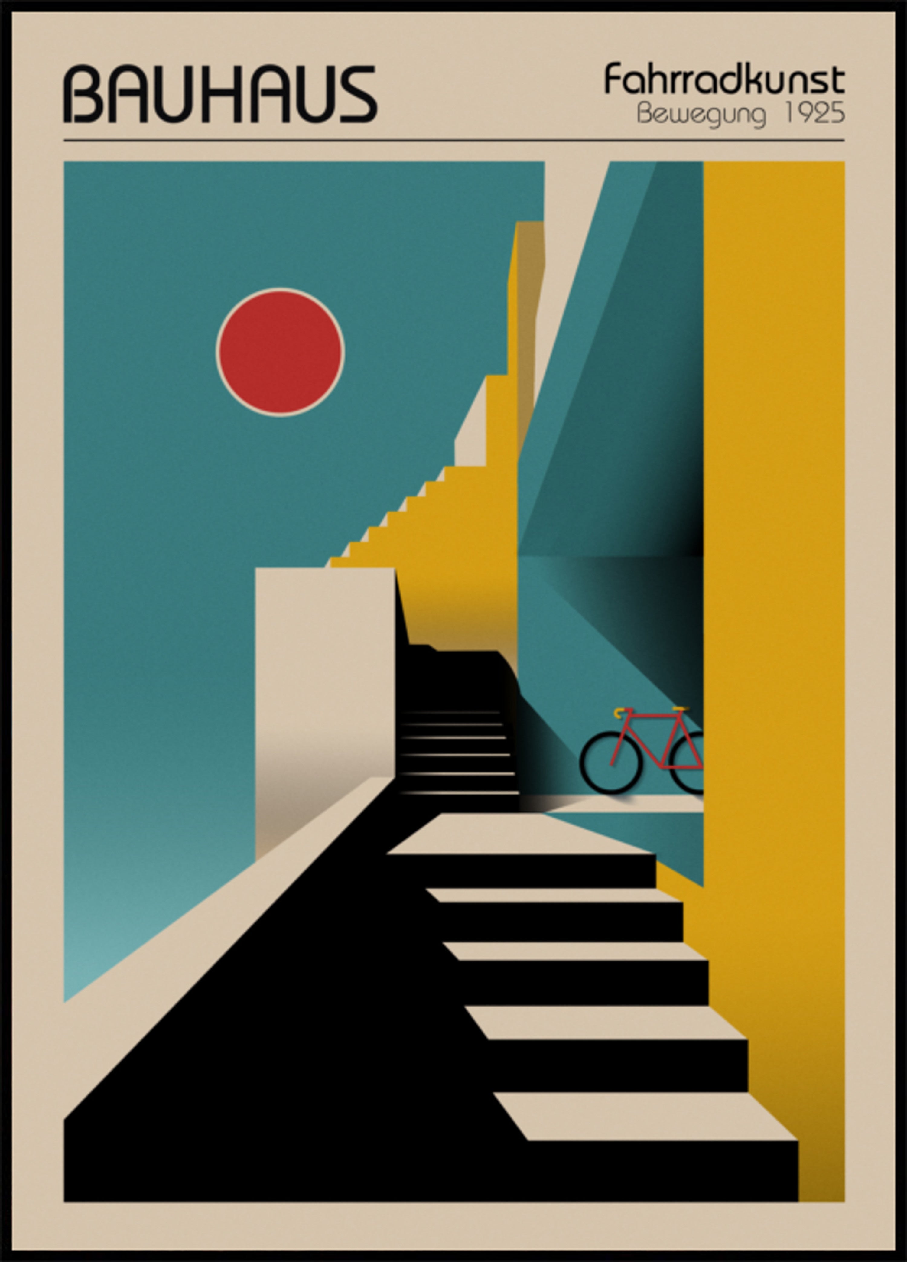 Bicicletta da città geometrica
