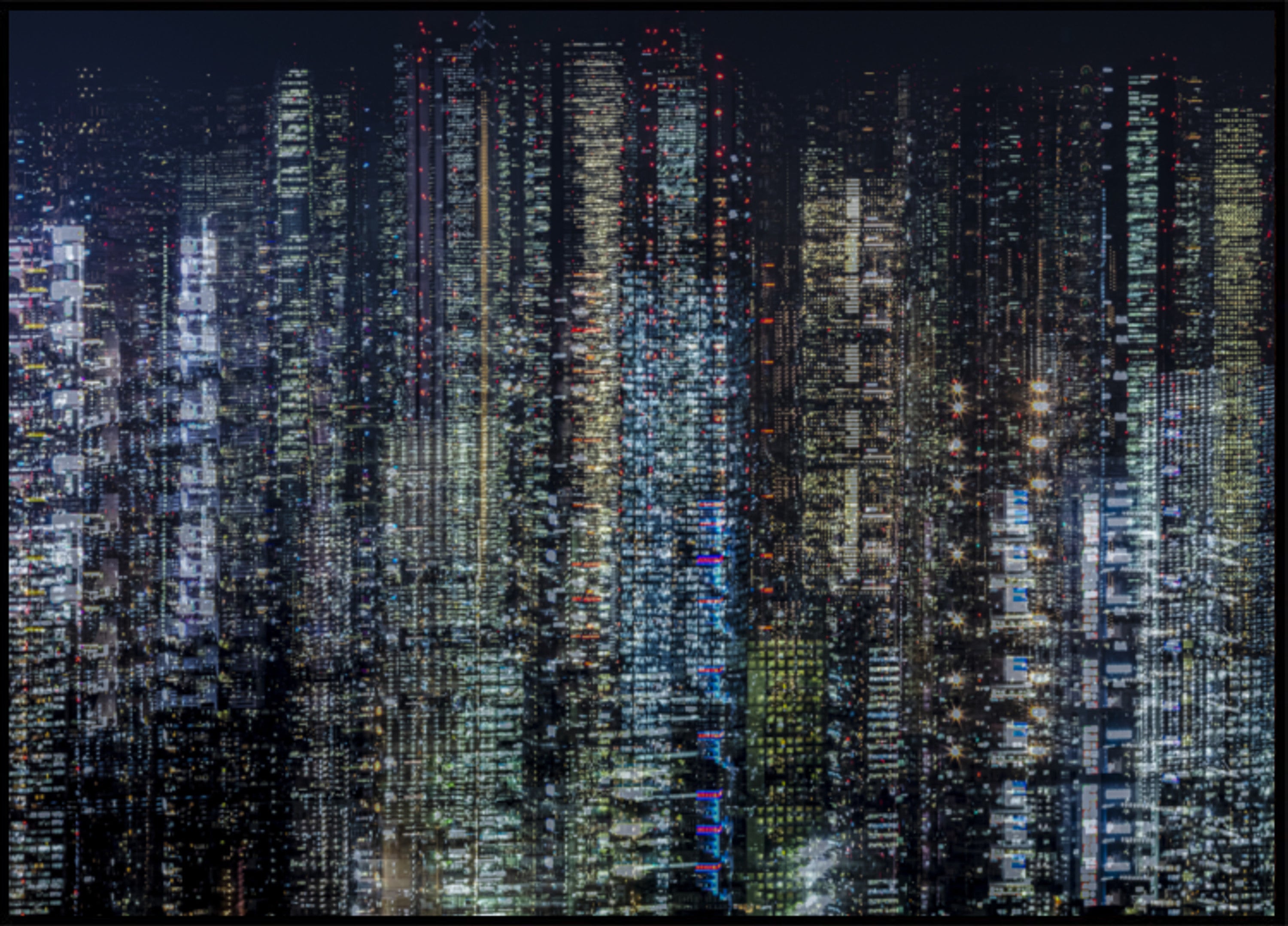 Vibranti luci notturne della città