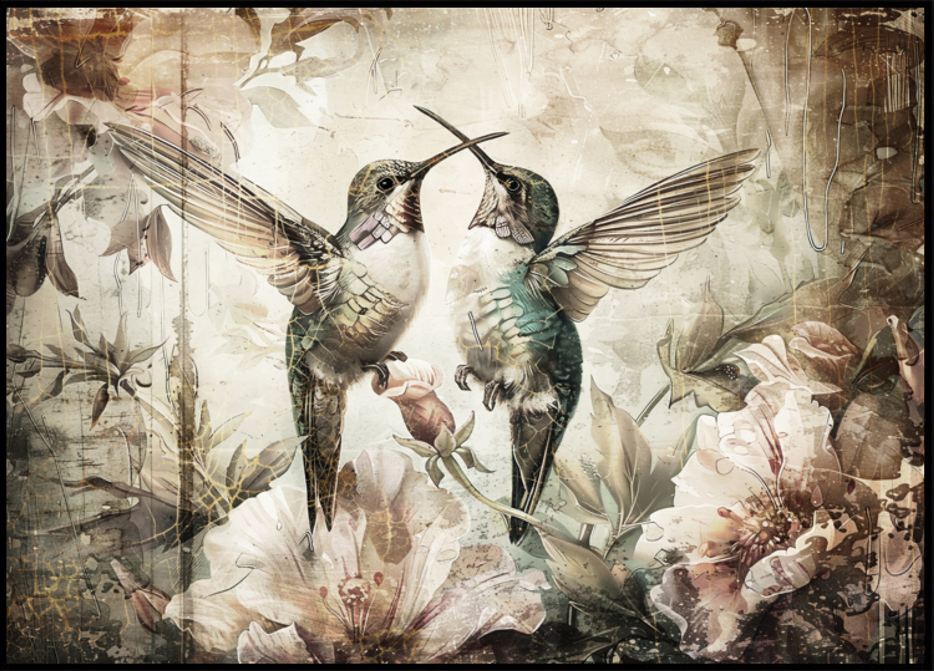 Abbraccio romantico del colibrì