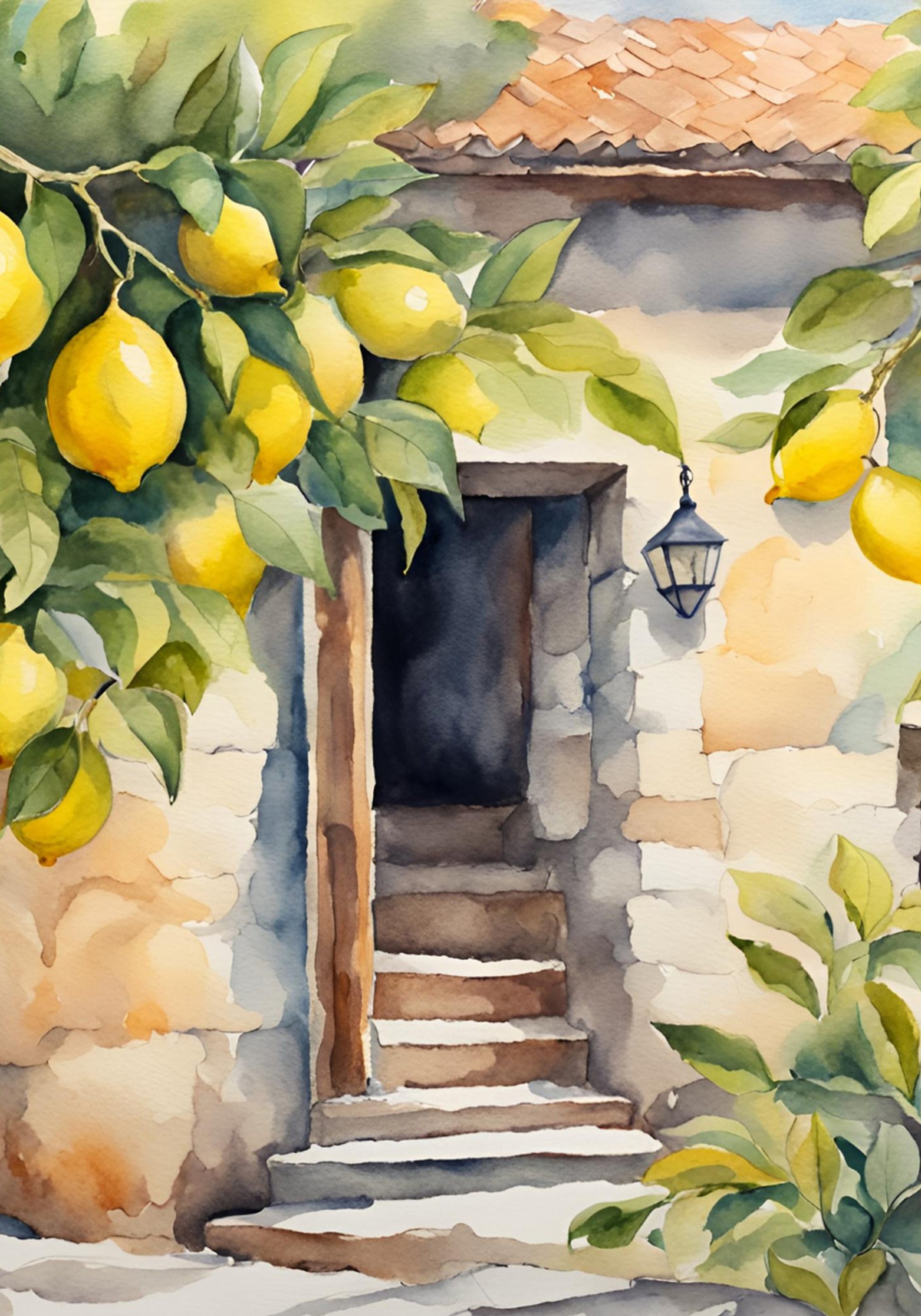 Ingresso soleggiato al limone