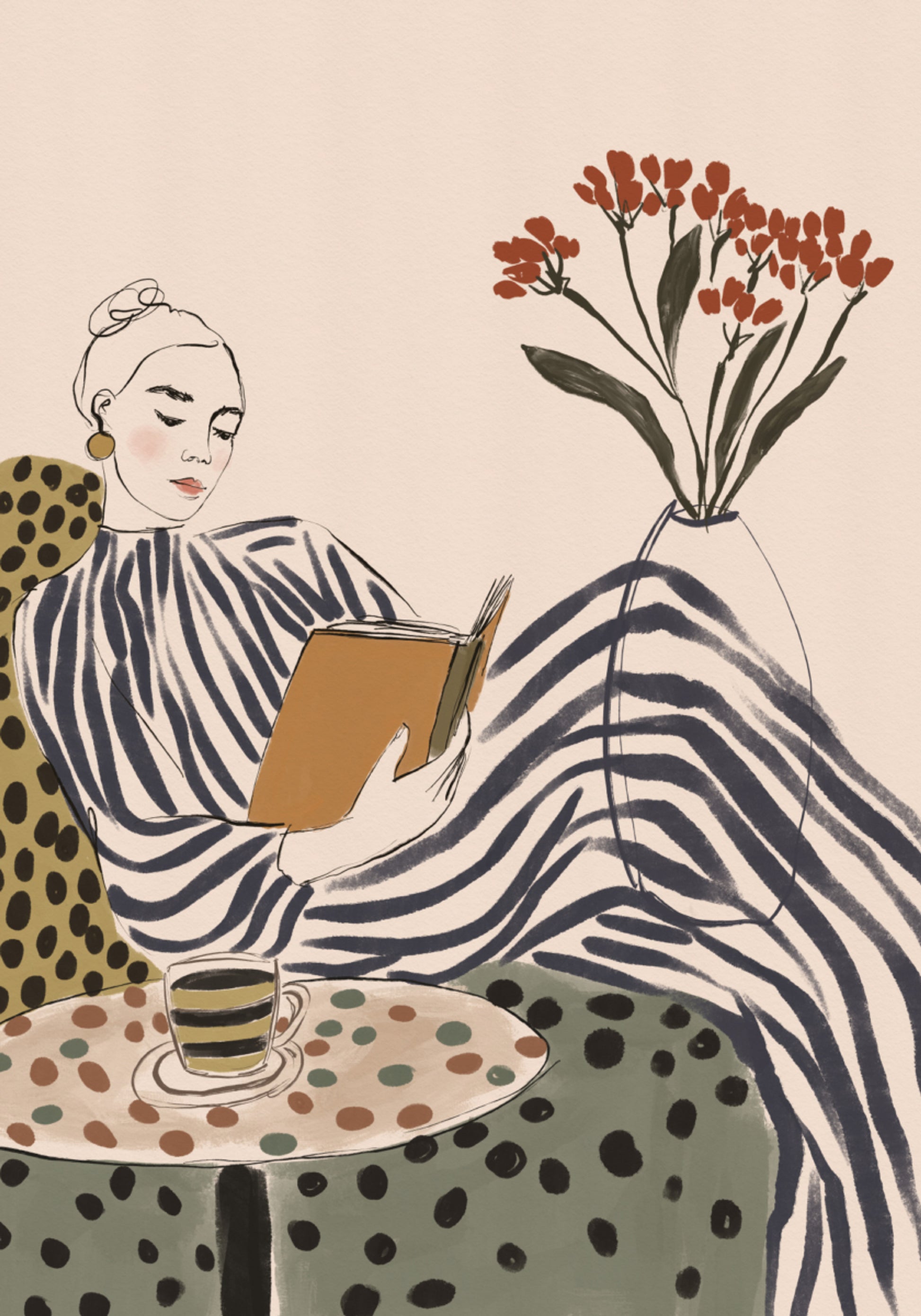 Lettura elegante della donna