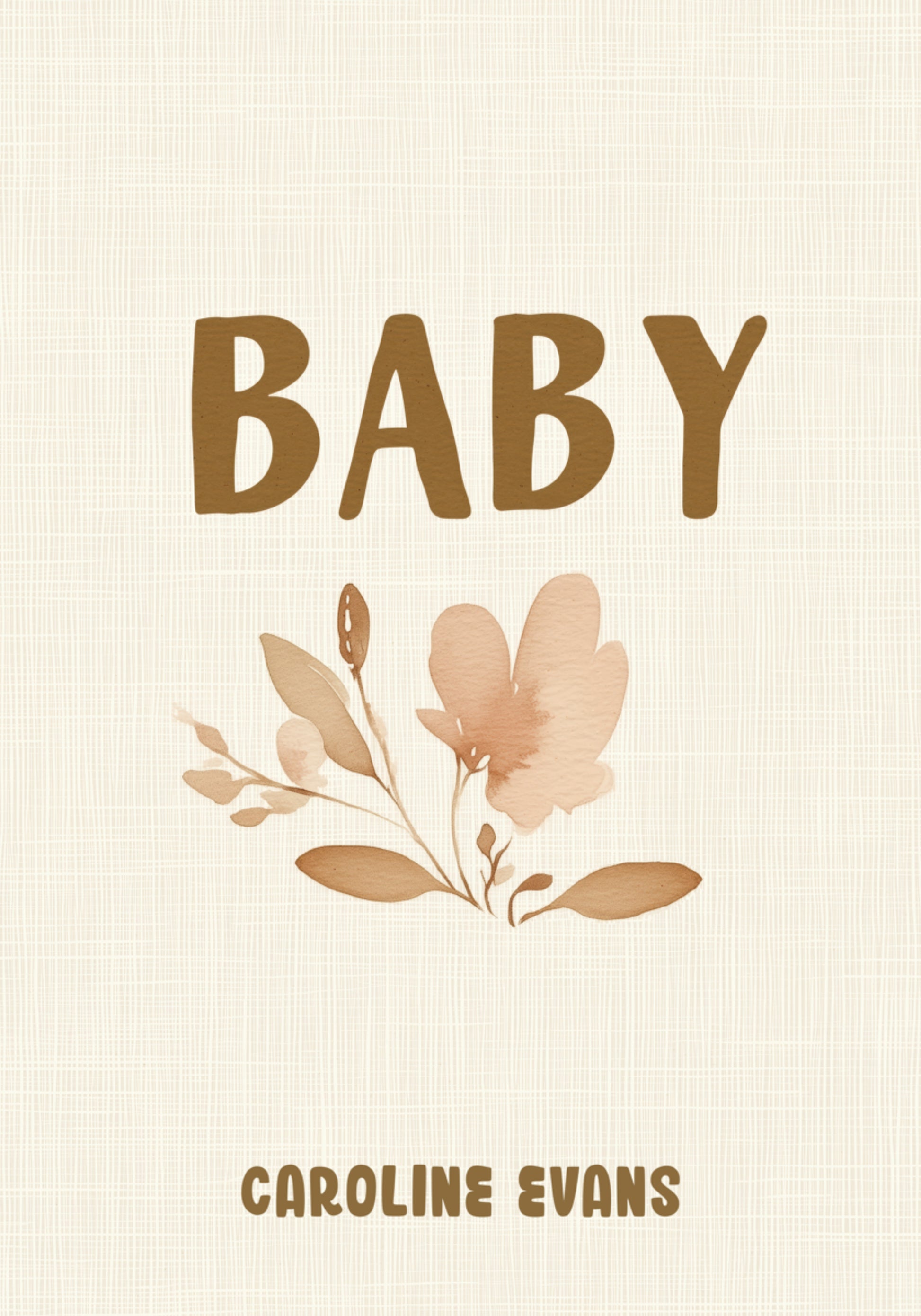 Arte da parete con nome bambino e fiore non personalizzato