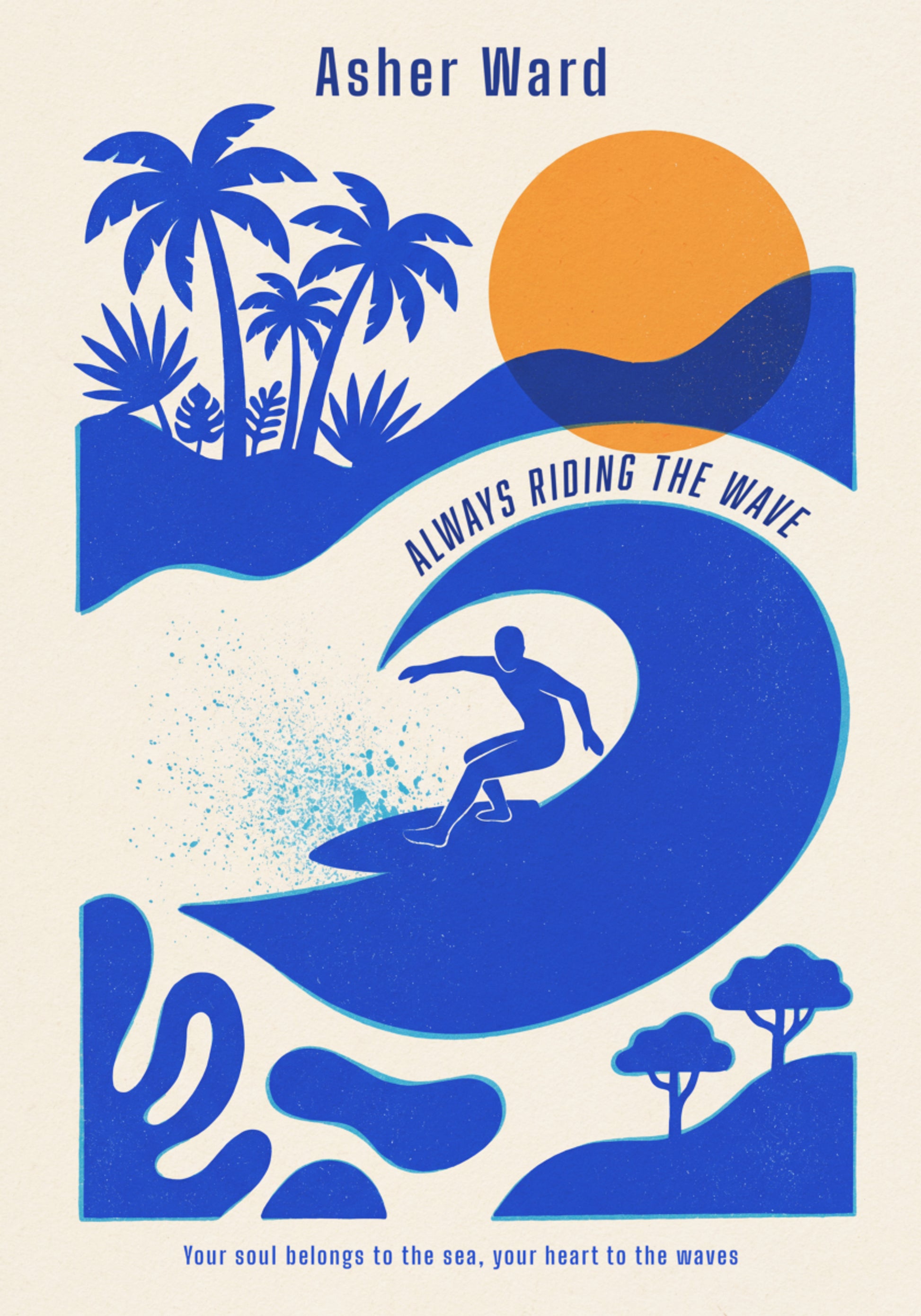 Onda da surf impersonale con vibrazioni tropicali