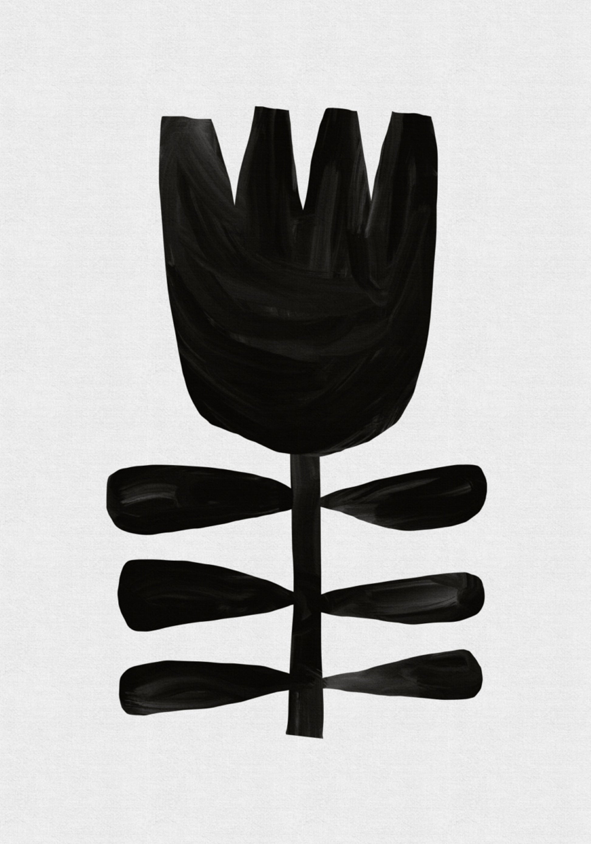 Fiore astratto nero