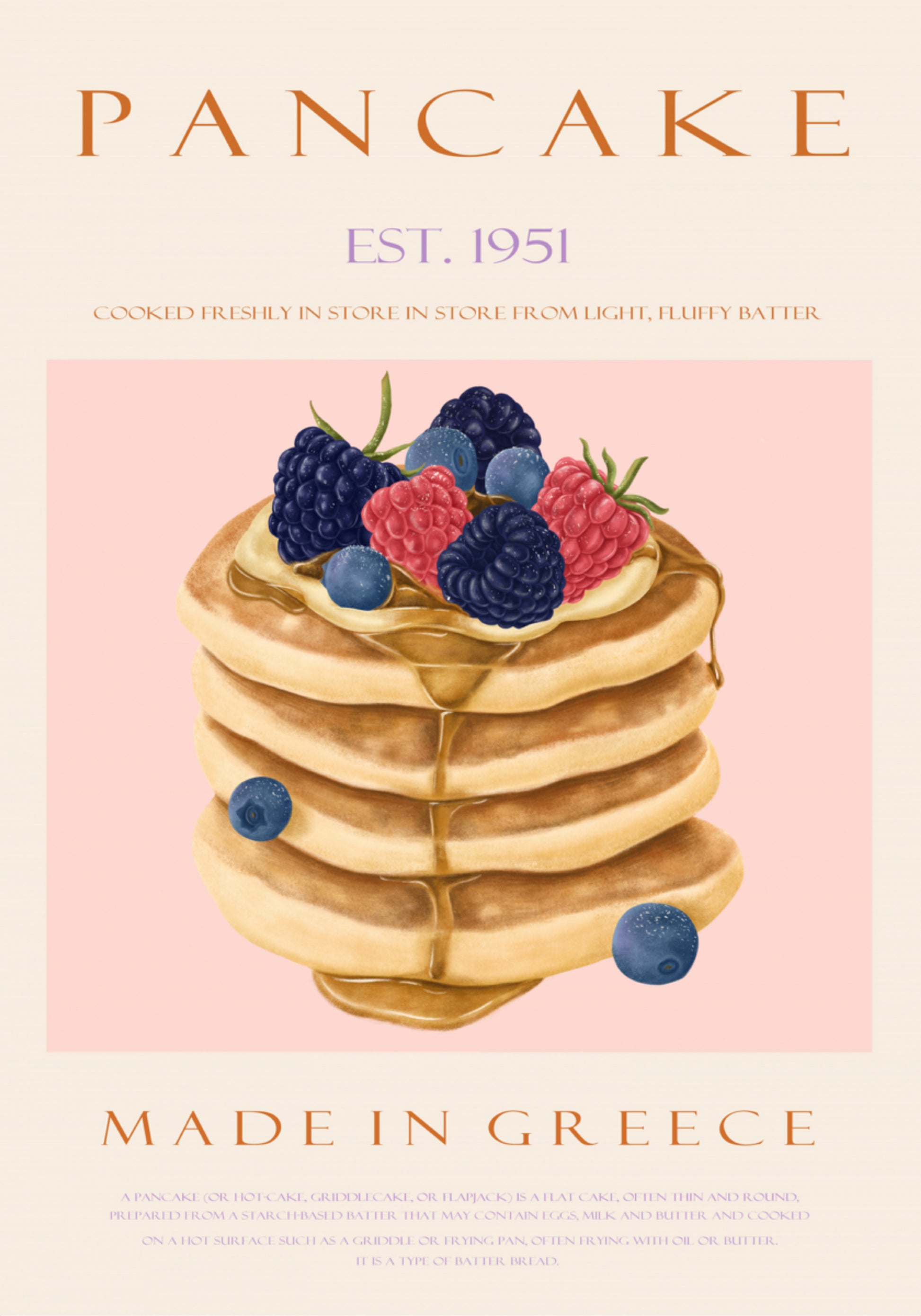 Pancake ai frutti di bosco impilati