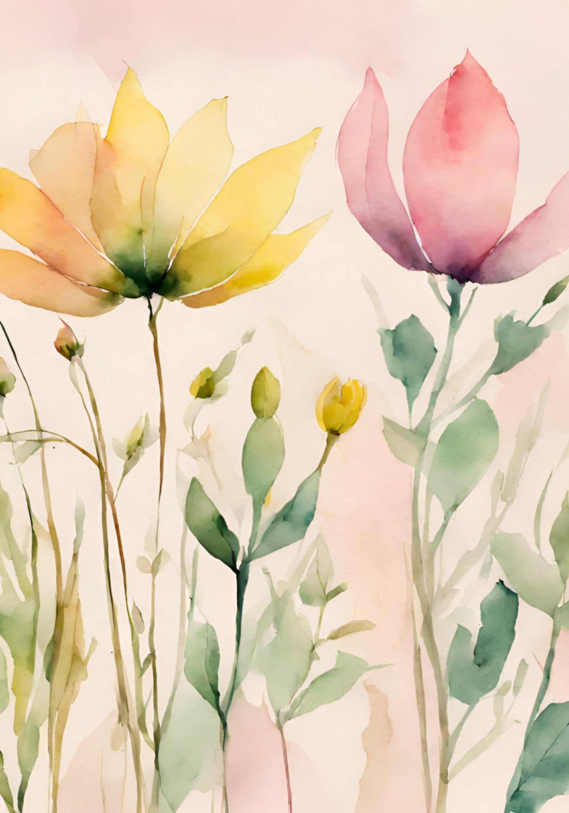 Morbidi fiori ad acquerello