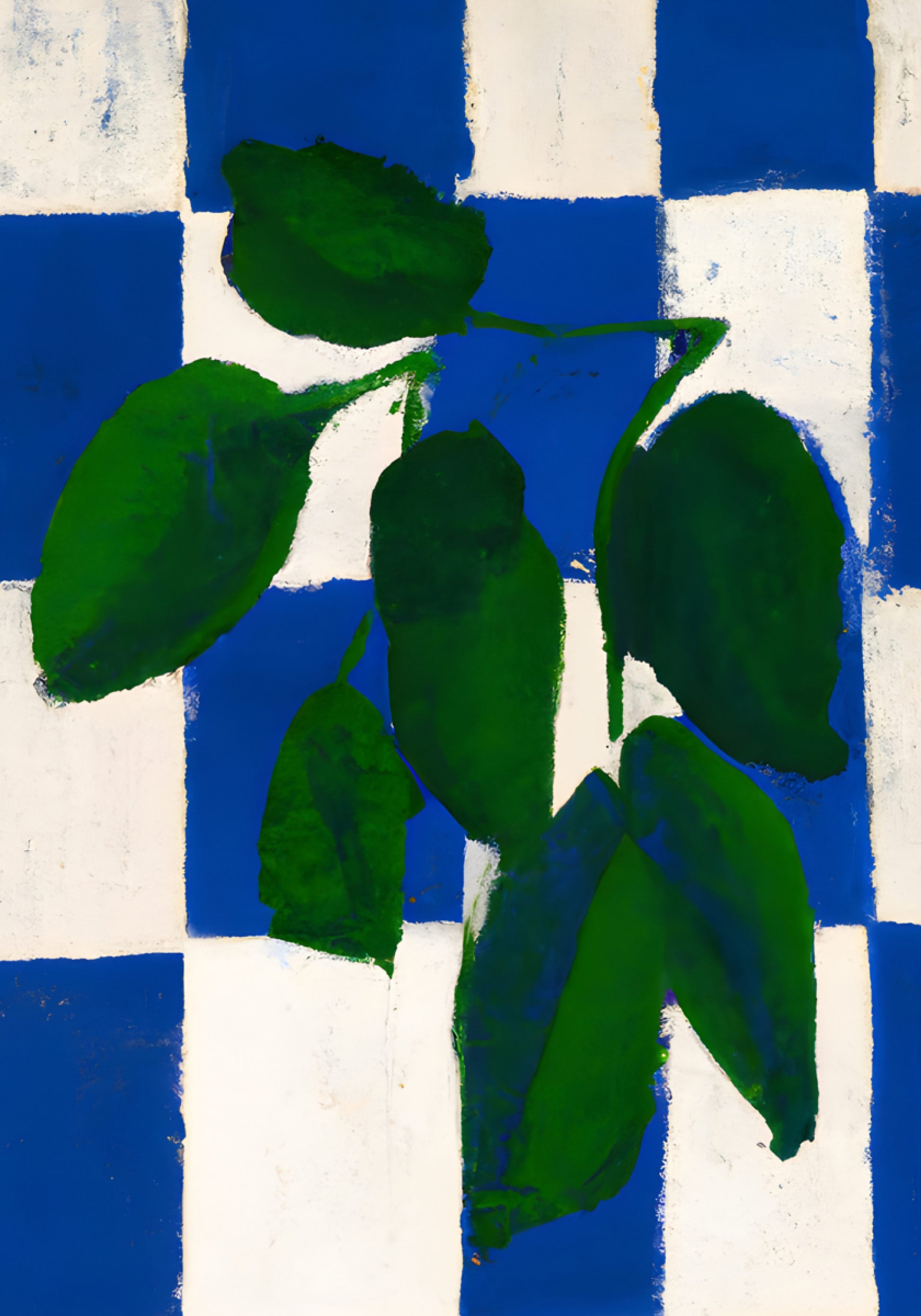 Dama Blu Delle Foglie Verdi