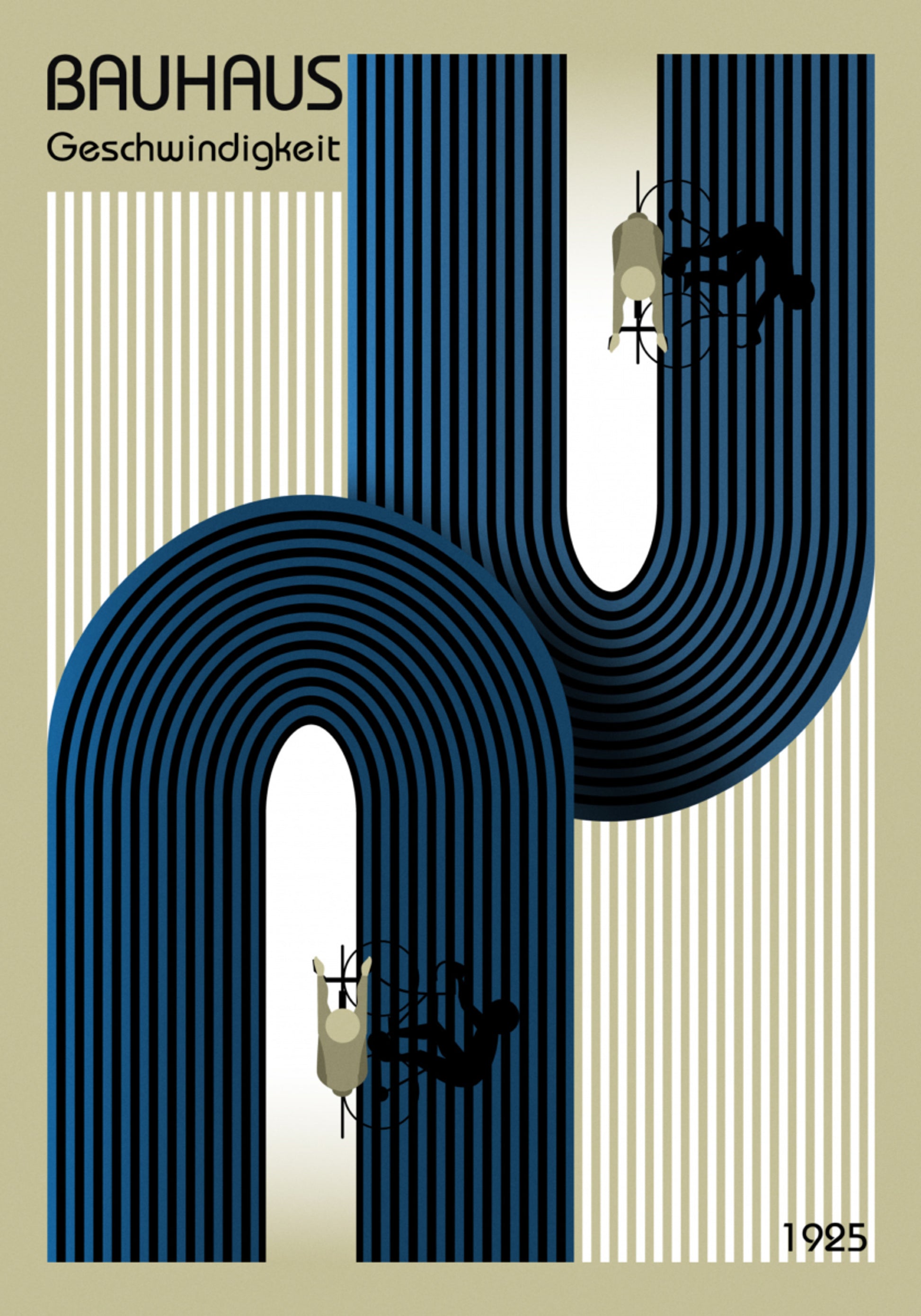 Ciclisti veloci del Bauhaus