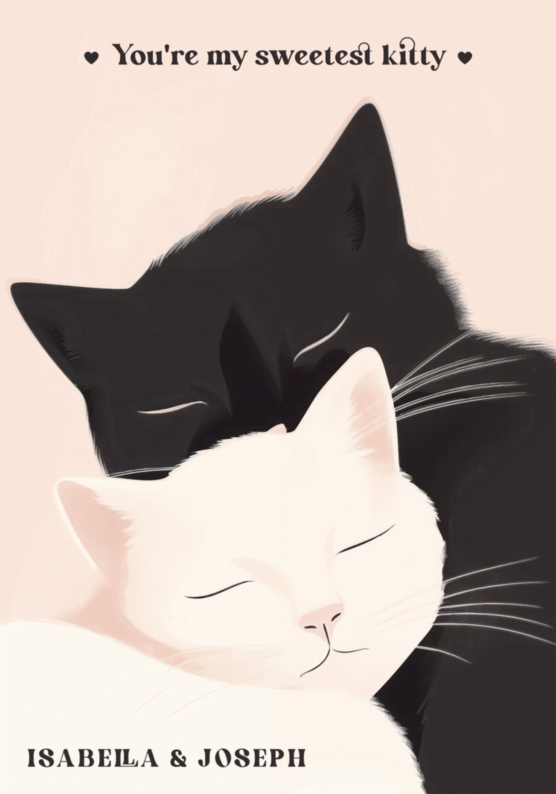 Illustrazione non personale di amore del gatto