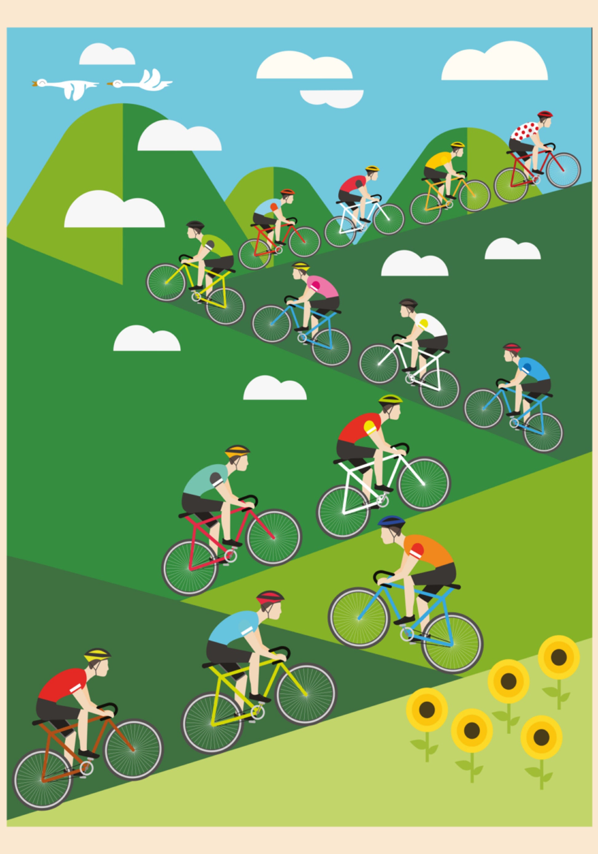 Gara ciclistica in salita