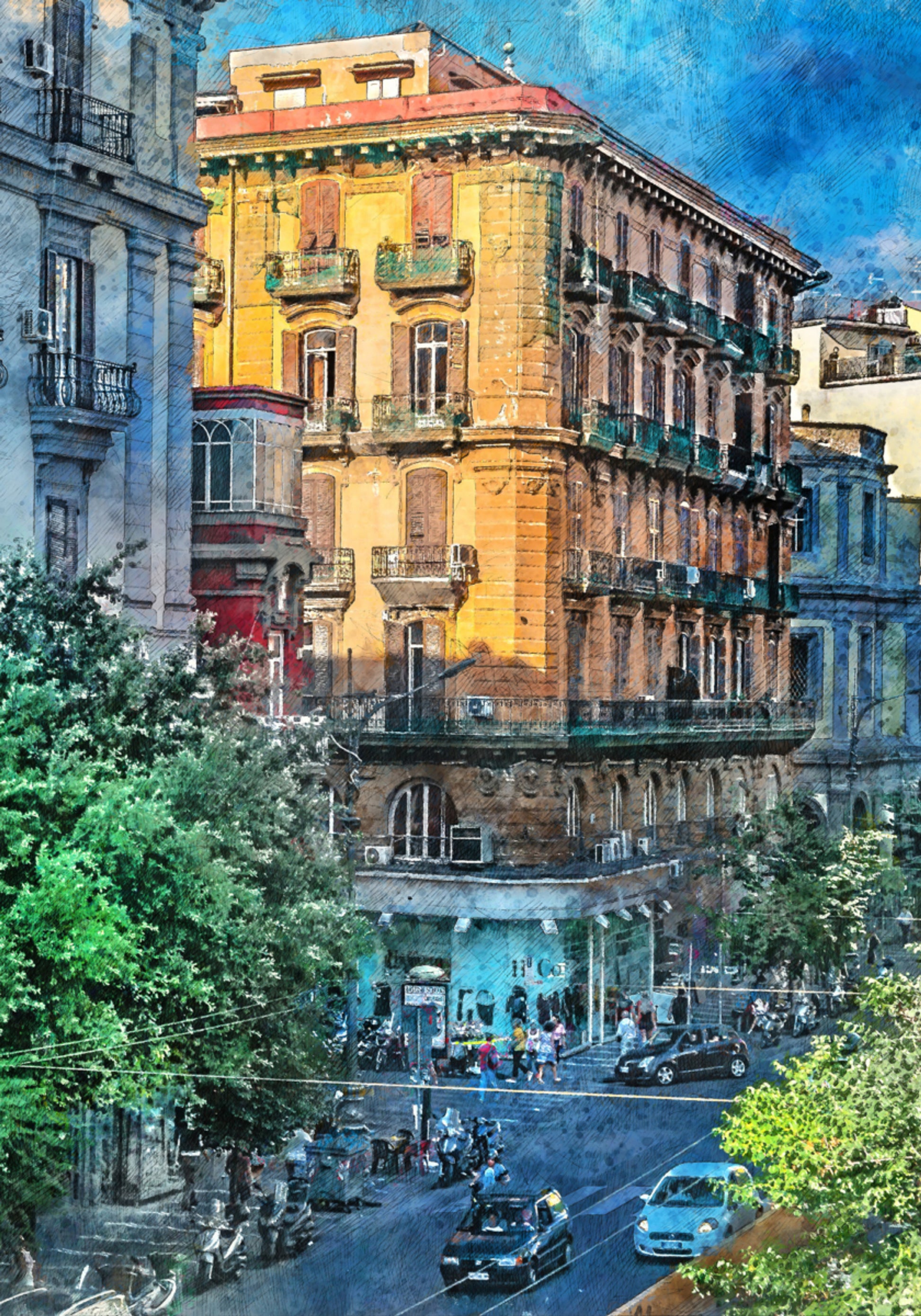 Angolo vibrante della città