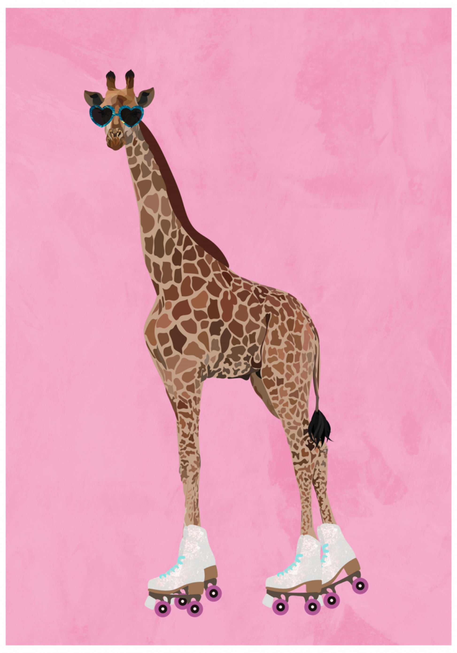Fantastici pattini a rotelle con giraffa