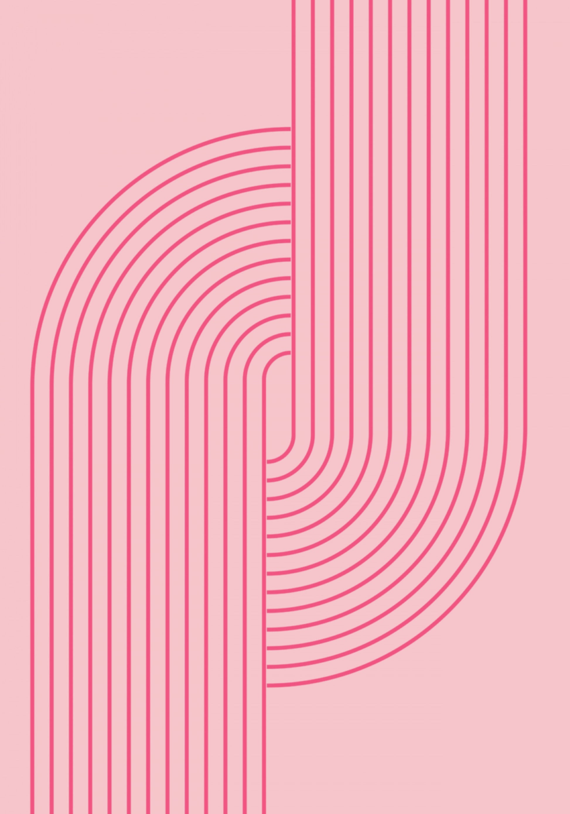 Curve astratte rosa