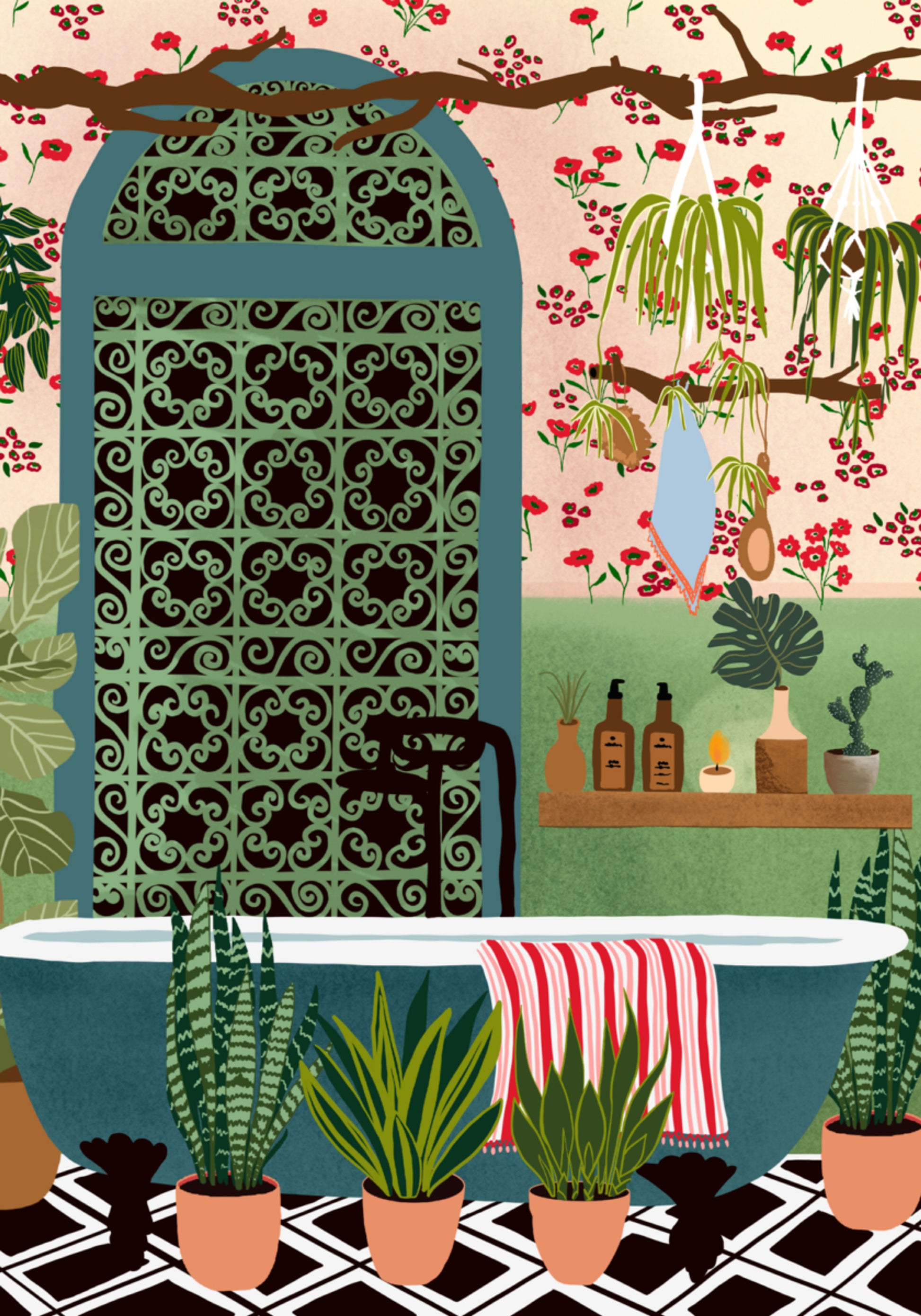 Bagno botanico lussureggiante