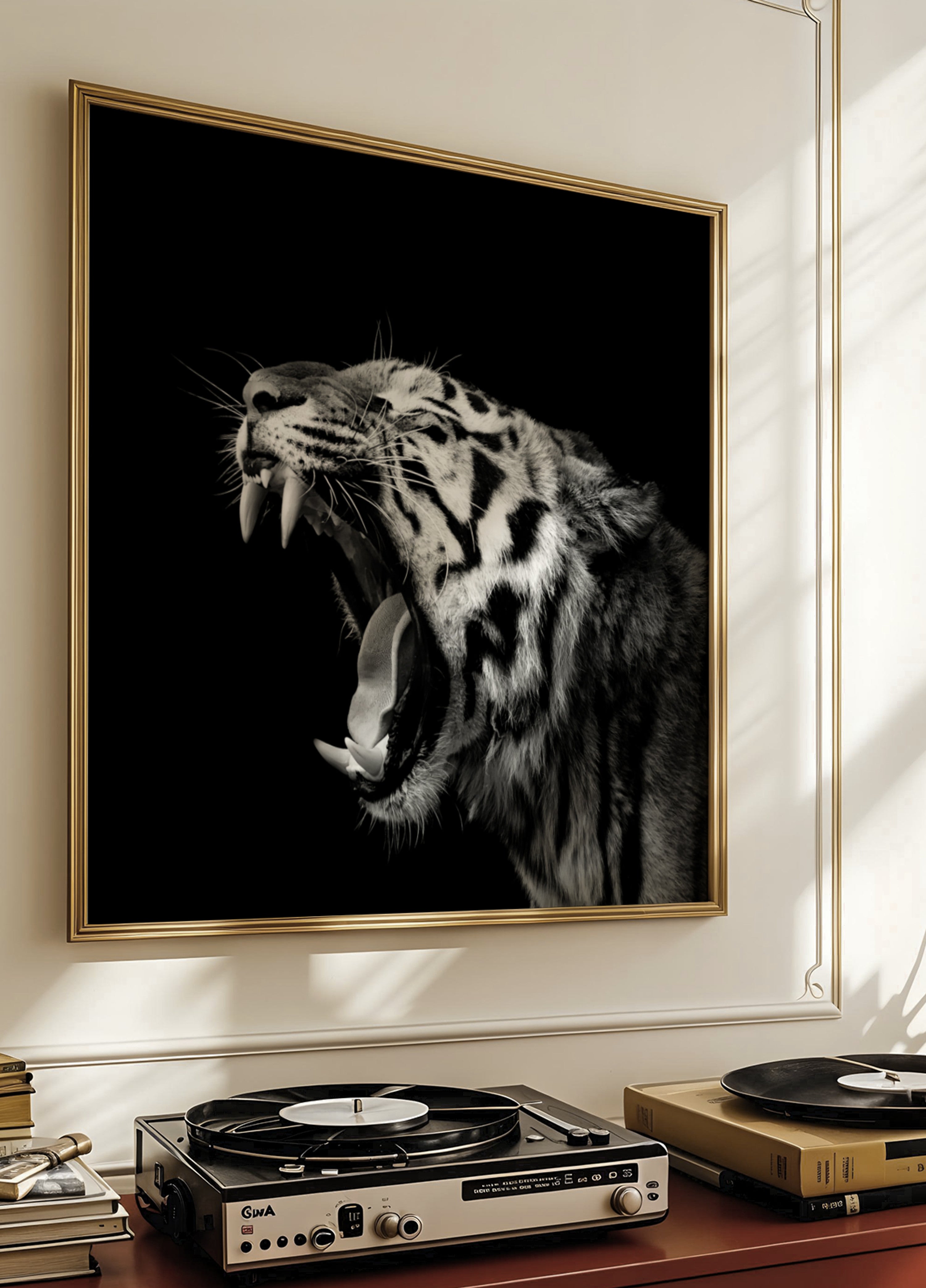 Ritratto di tigre ruggente