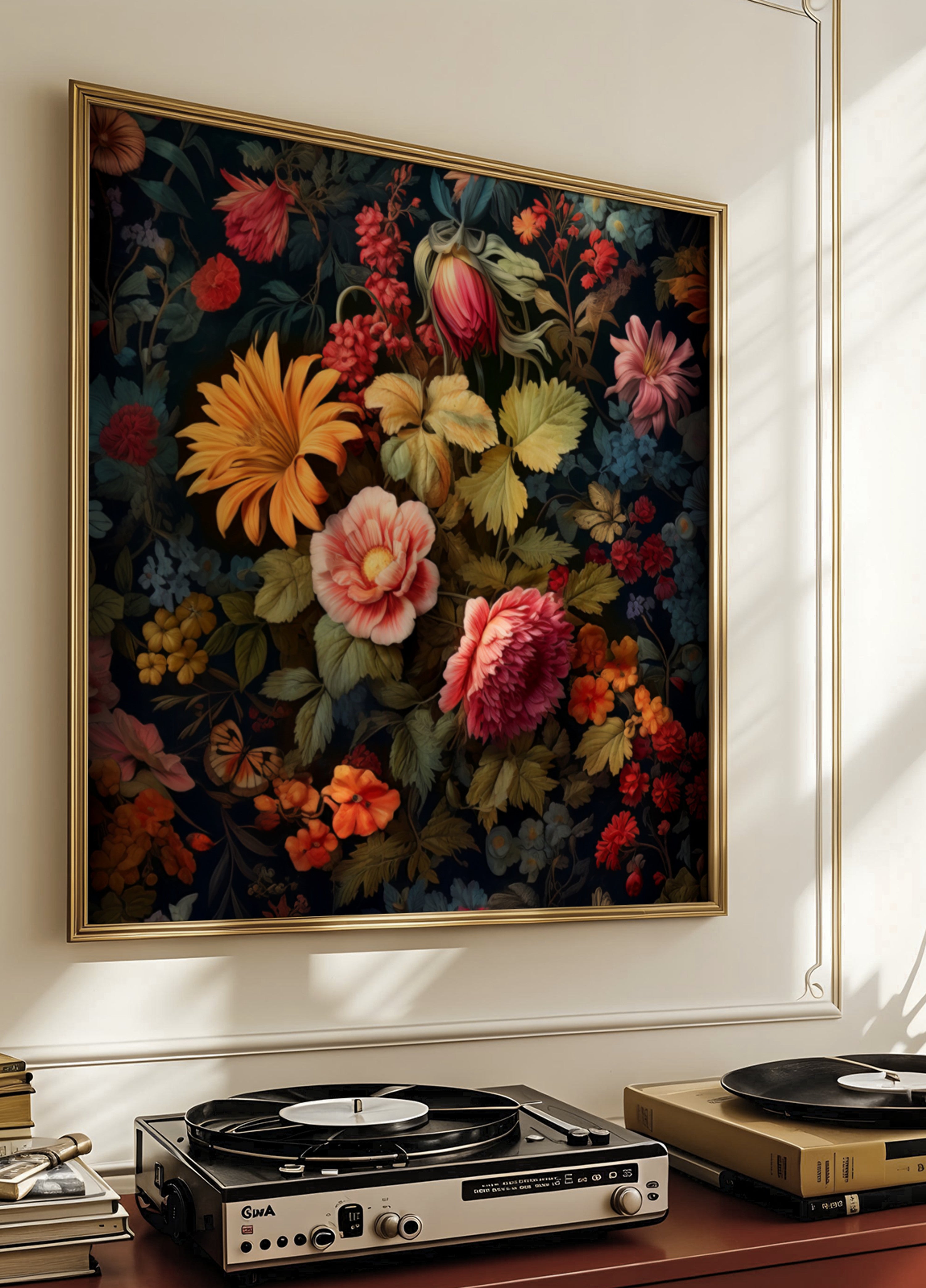 Lussureggiante fioritura floreale scura