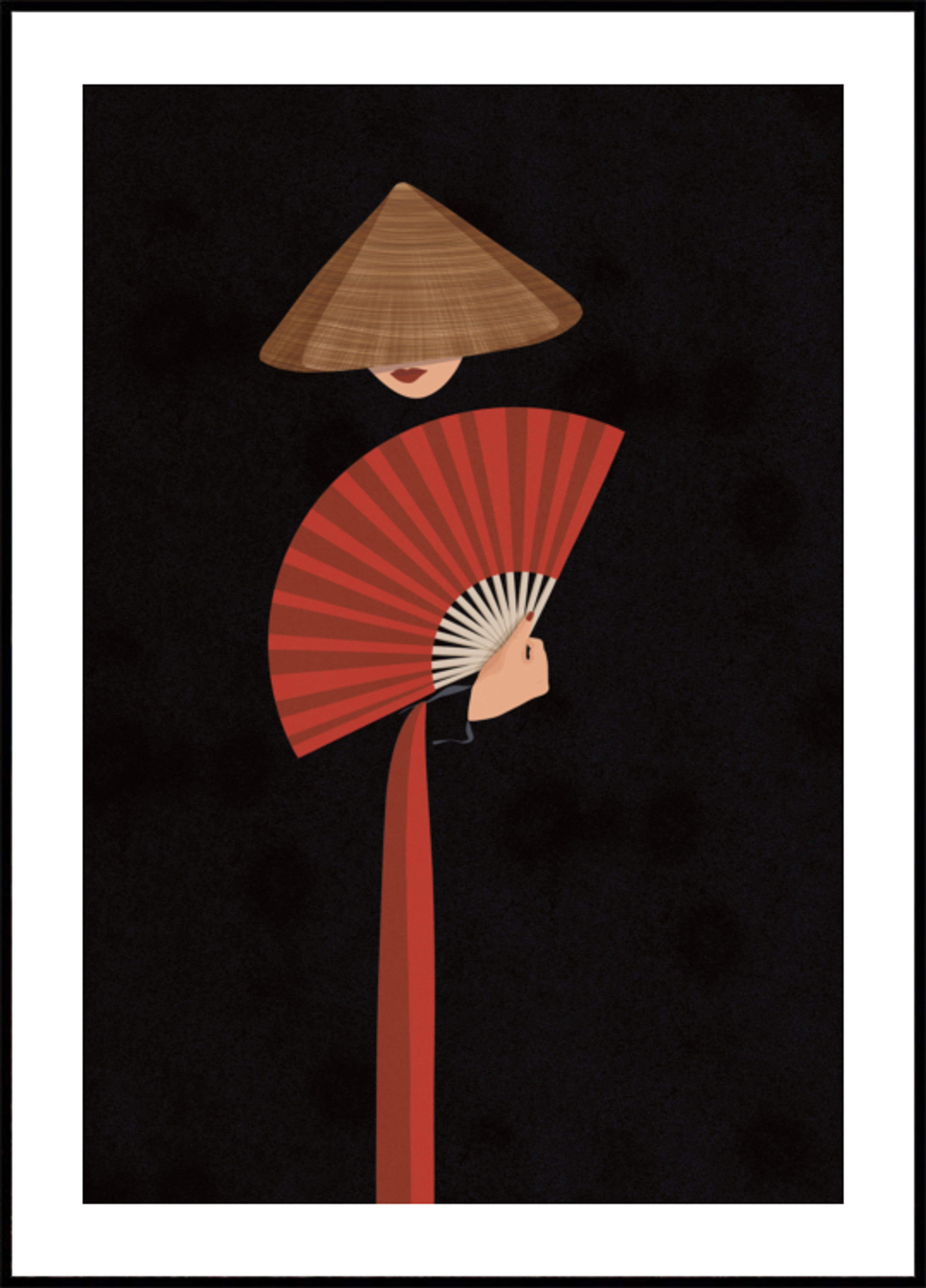 Elegante fan asiatico