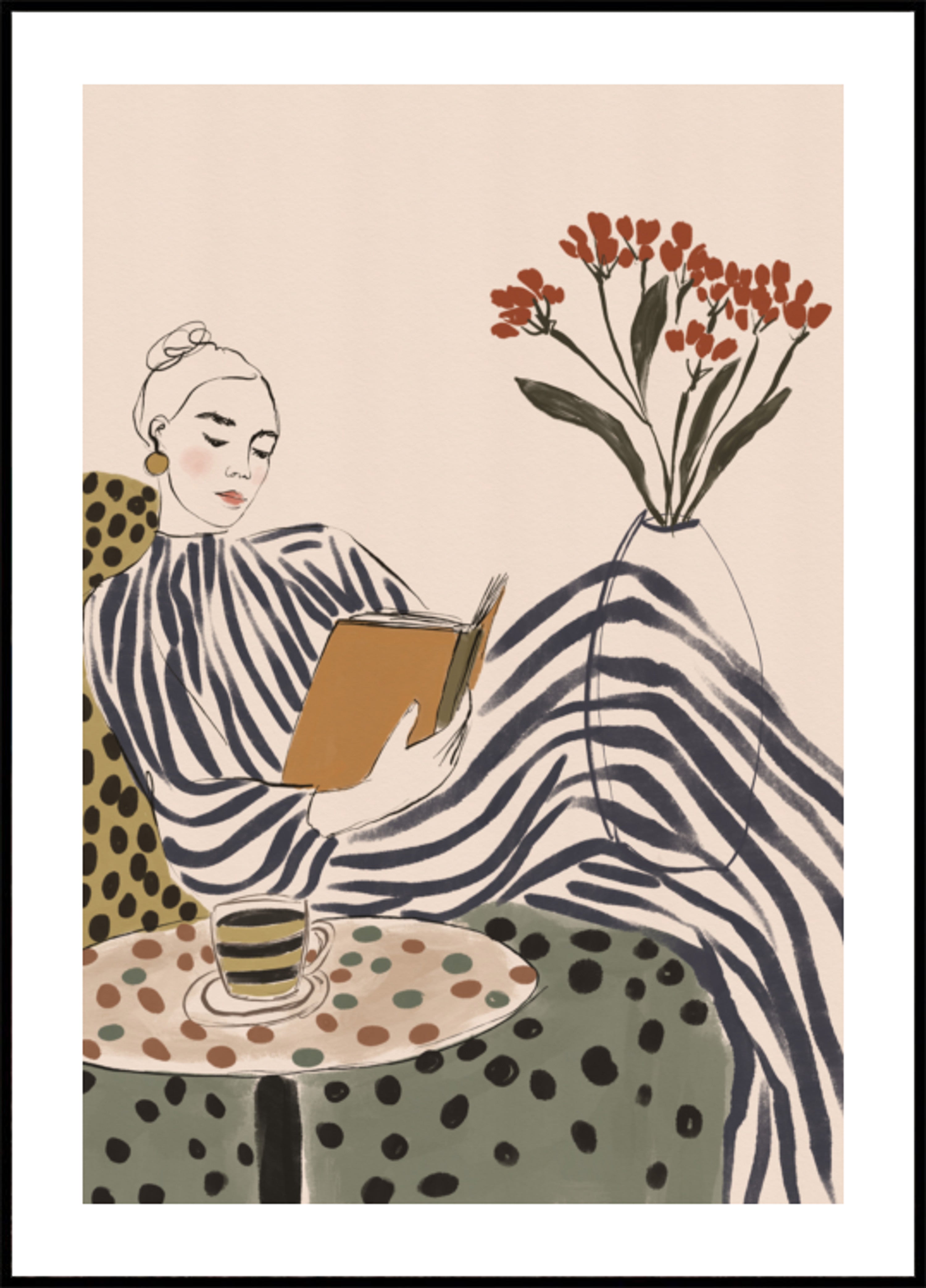 Lettura elegante della donna