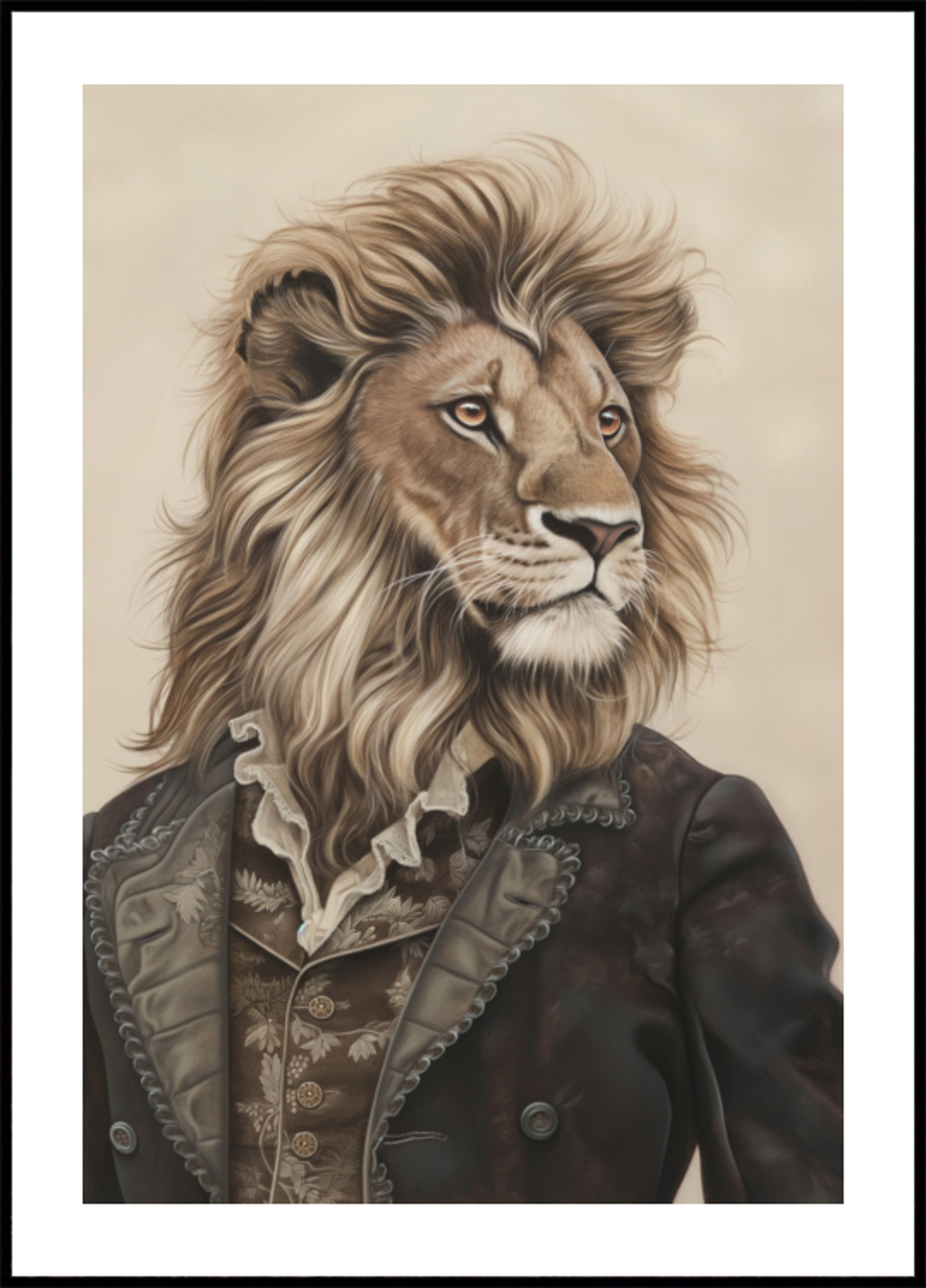 Signore Leone In Abiti D'epoca