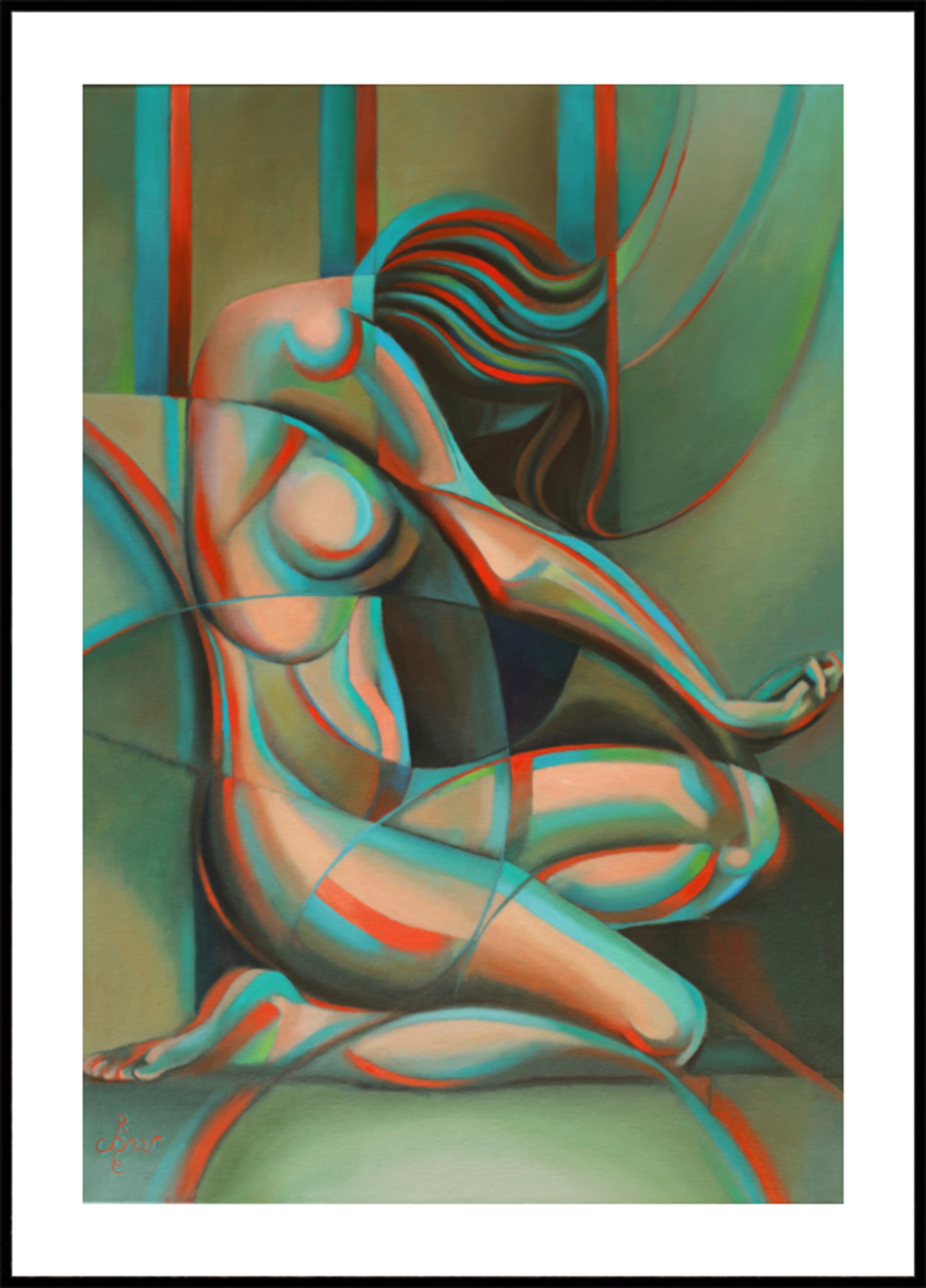 Donna cubista contemplativa