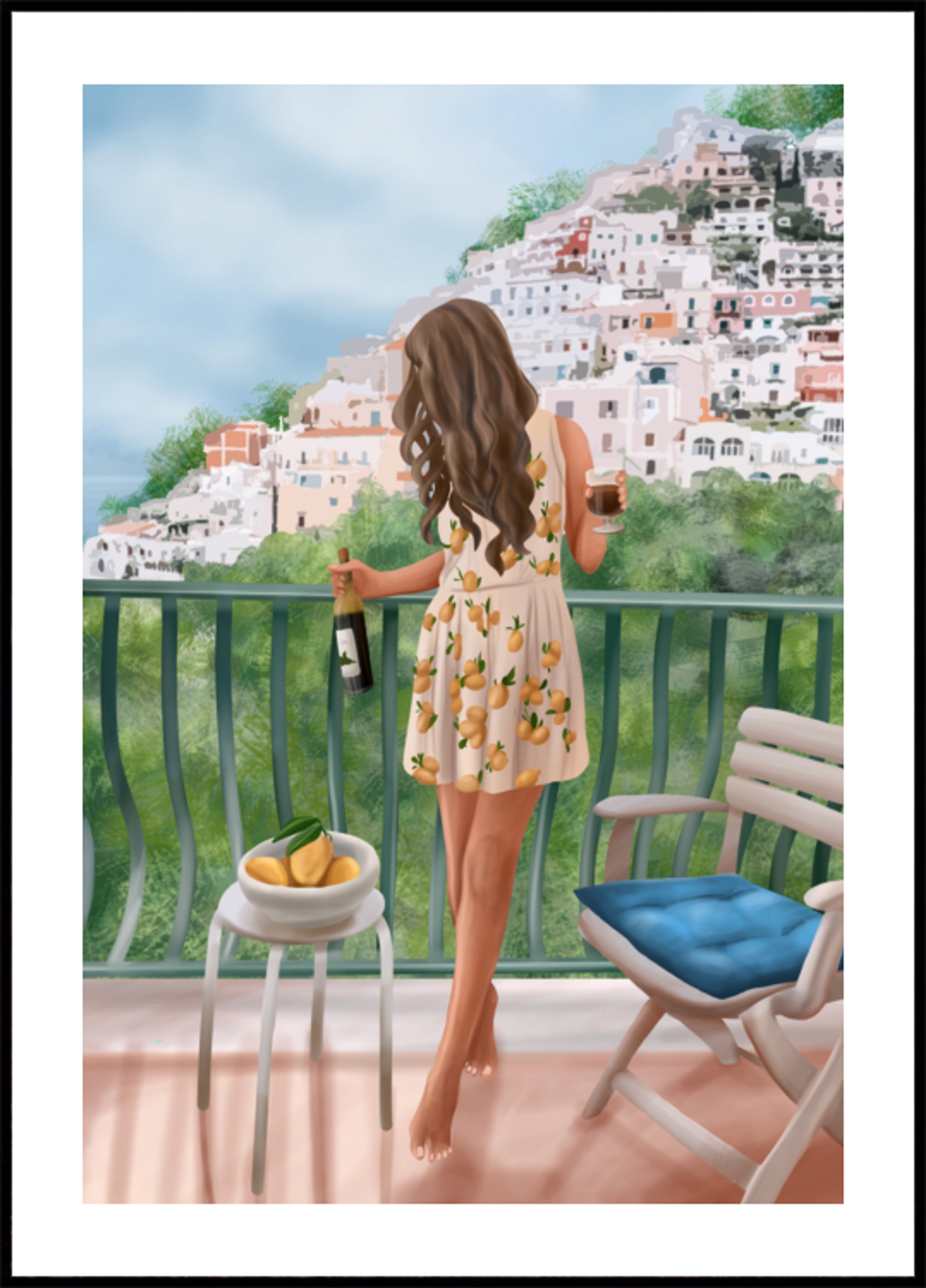Balcone di limoni italiani
