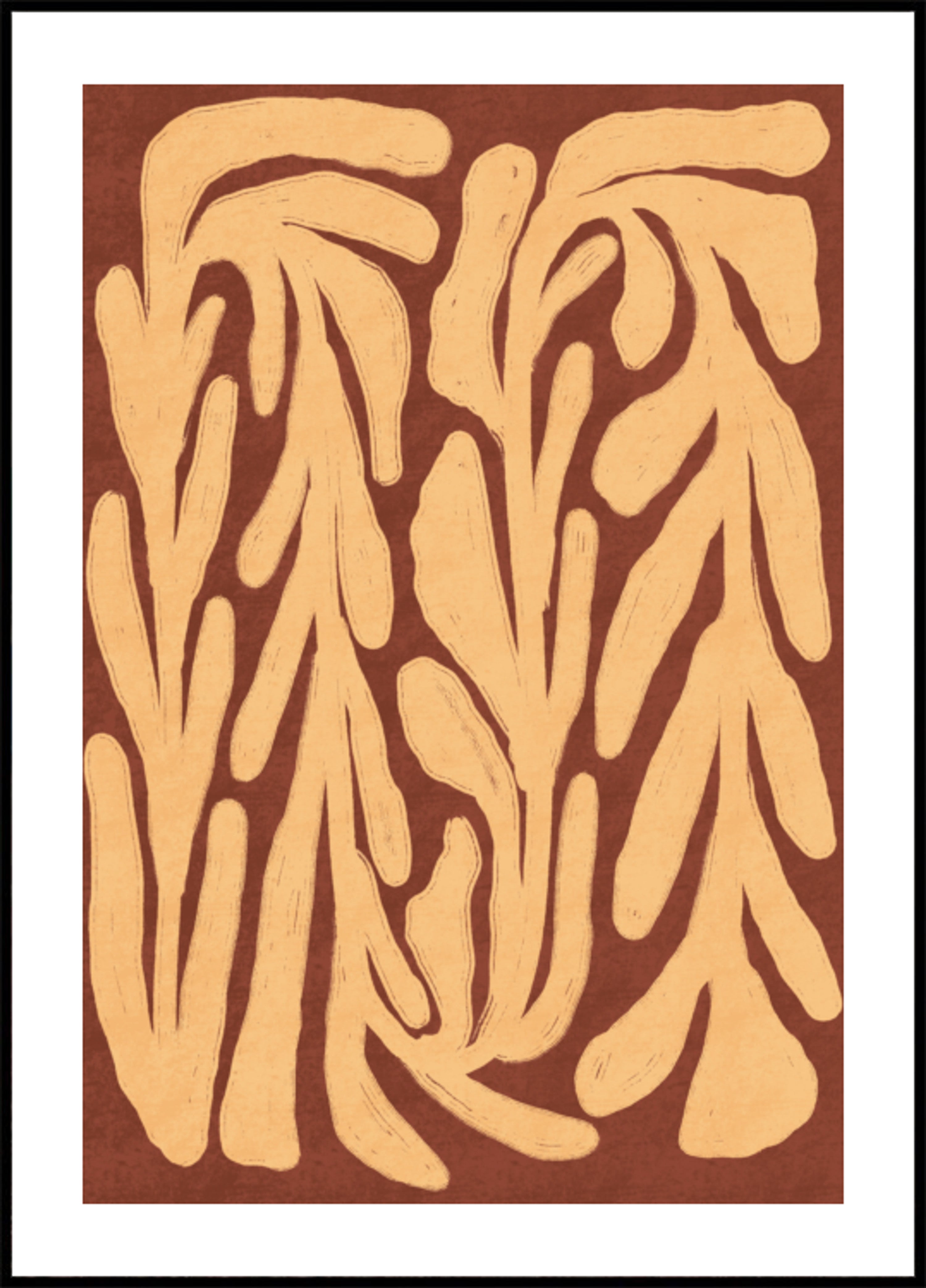 Modello di foglie di terracotta