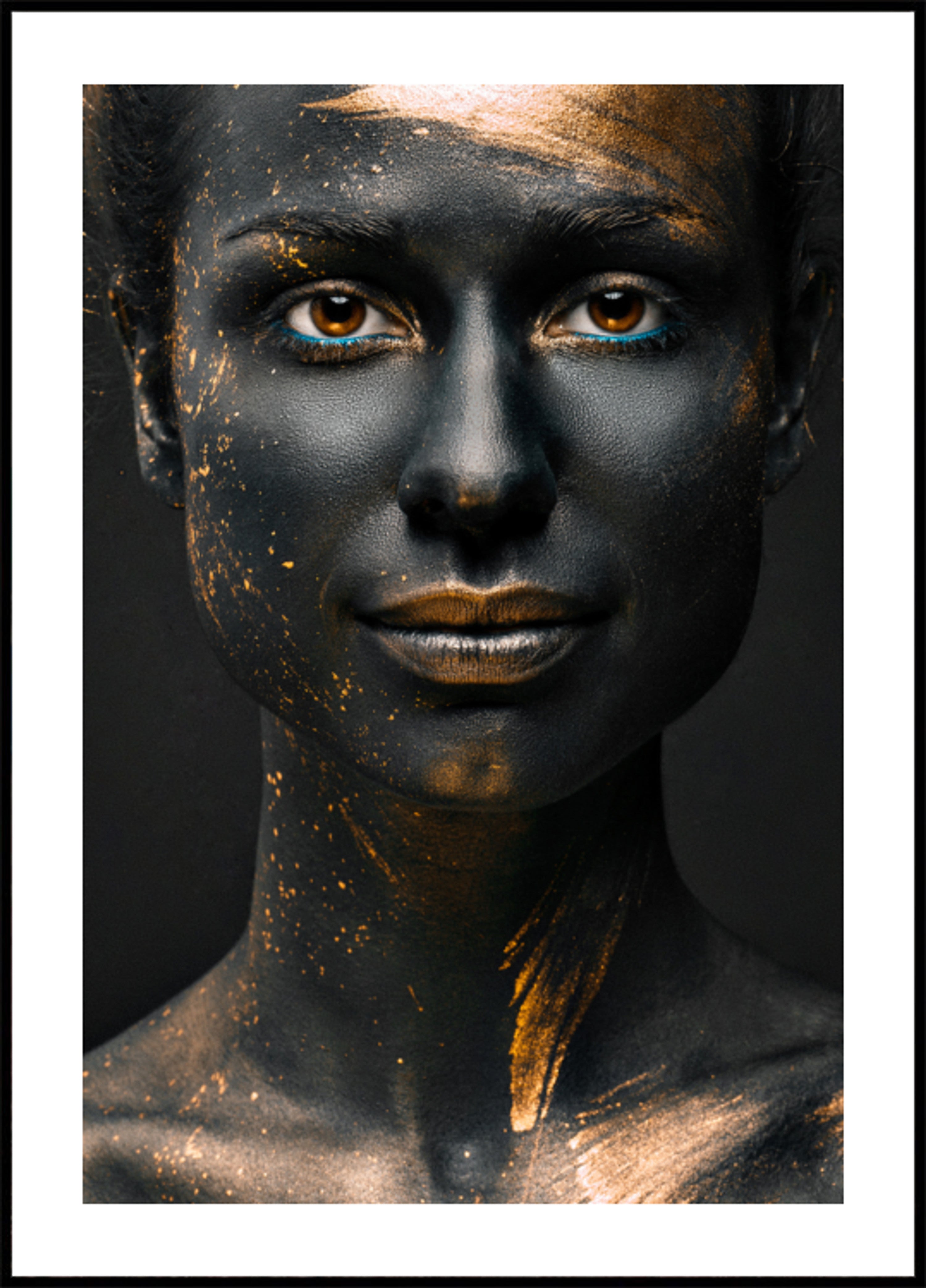 Ritratto di schizzi di oro nero
