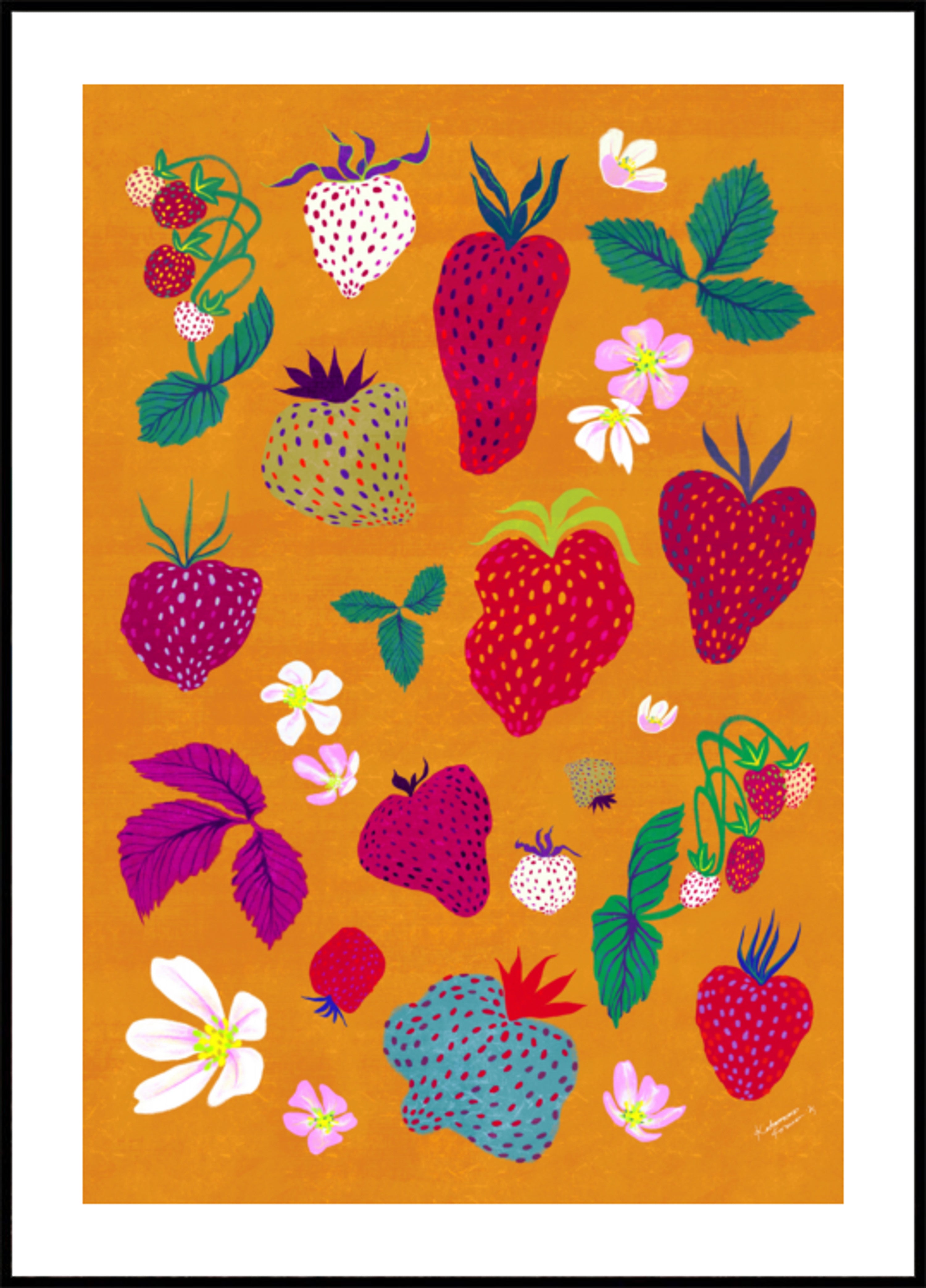 Patch di fragole colorate