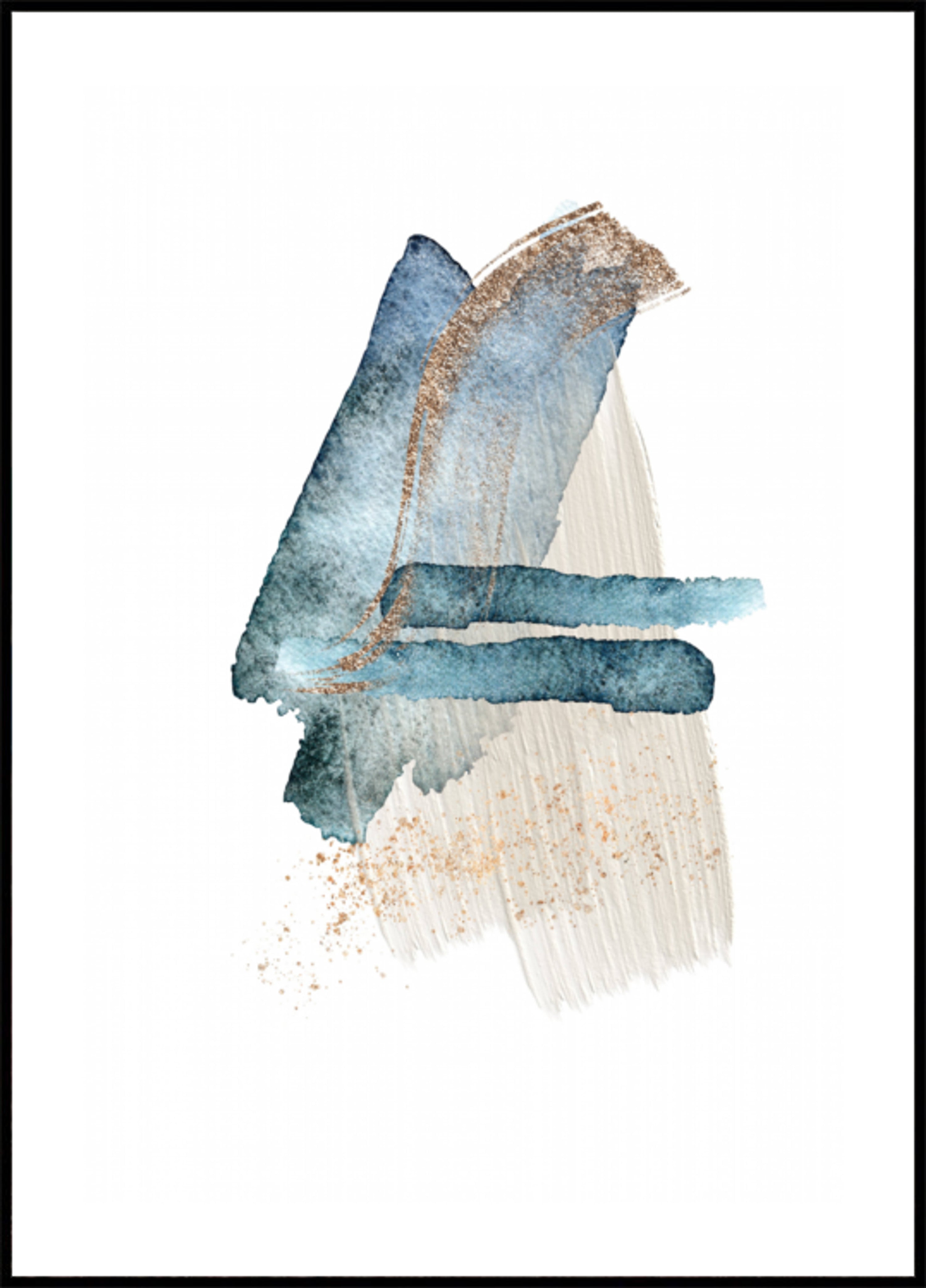 Tratti moderni in oro blu