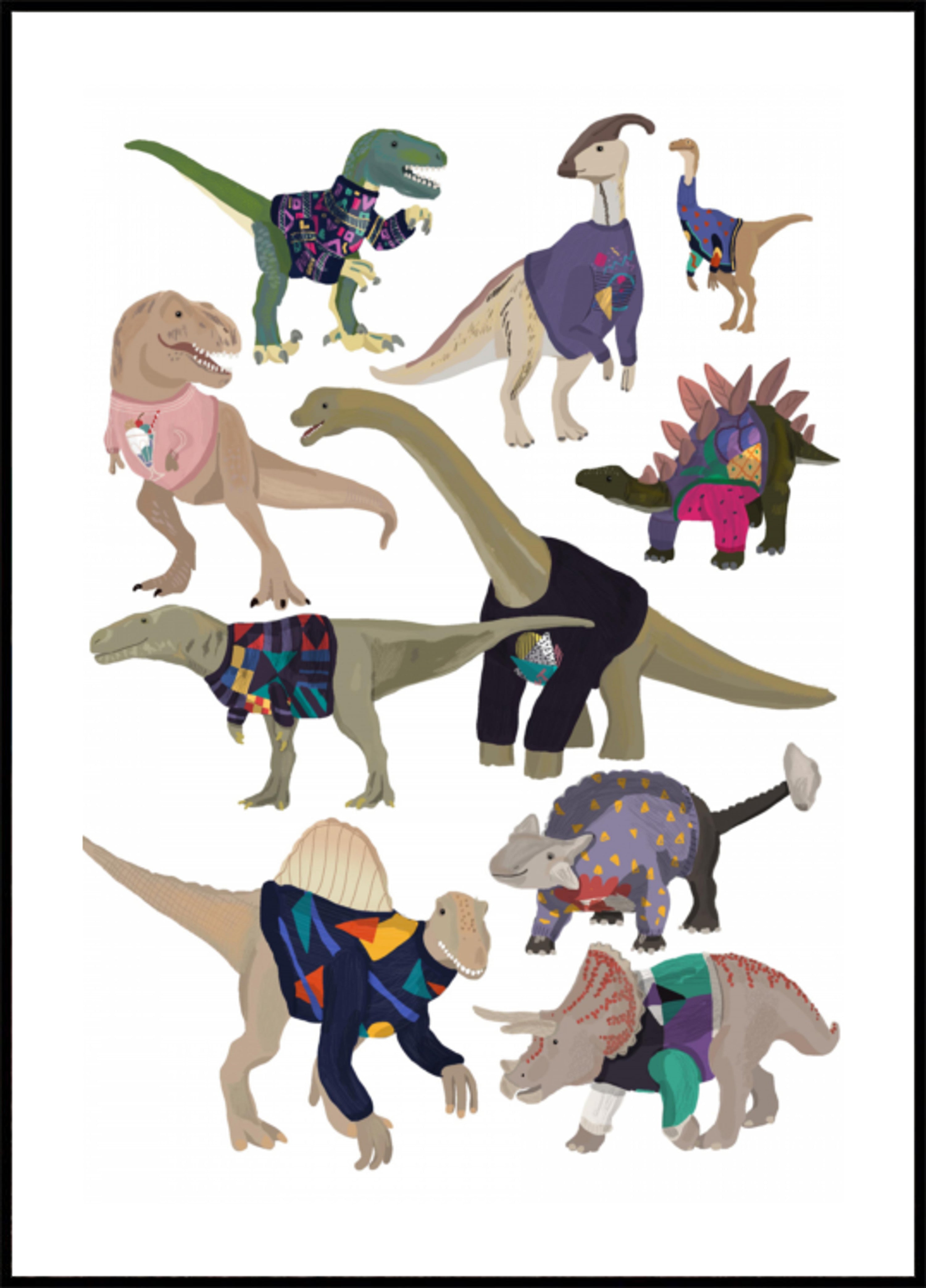 Maglioni stravaganti di dinosauri