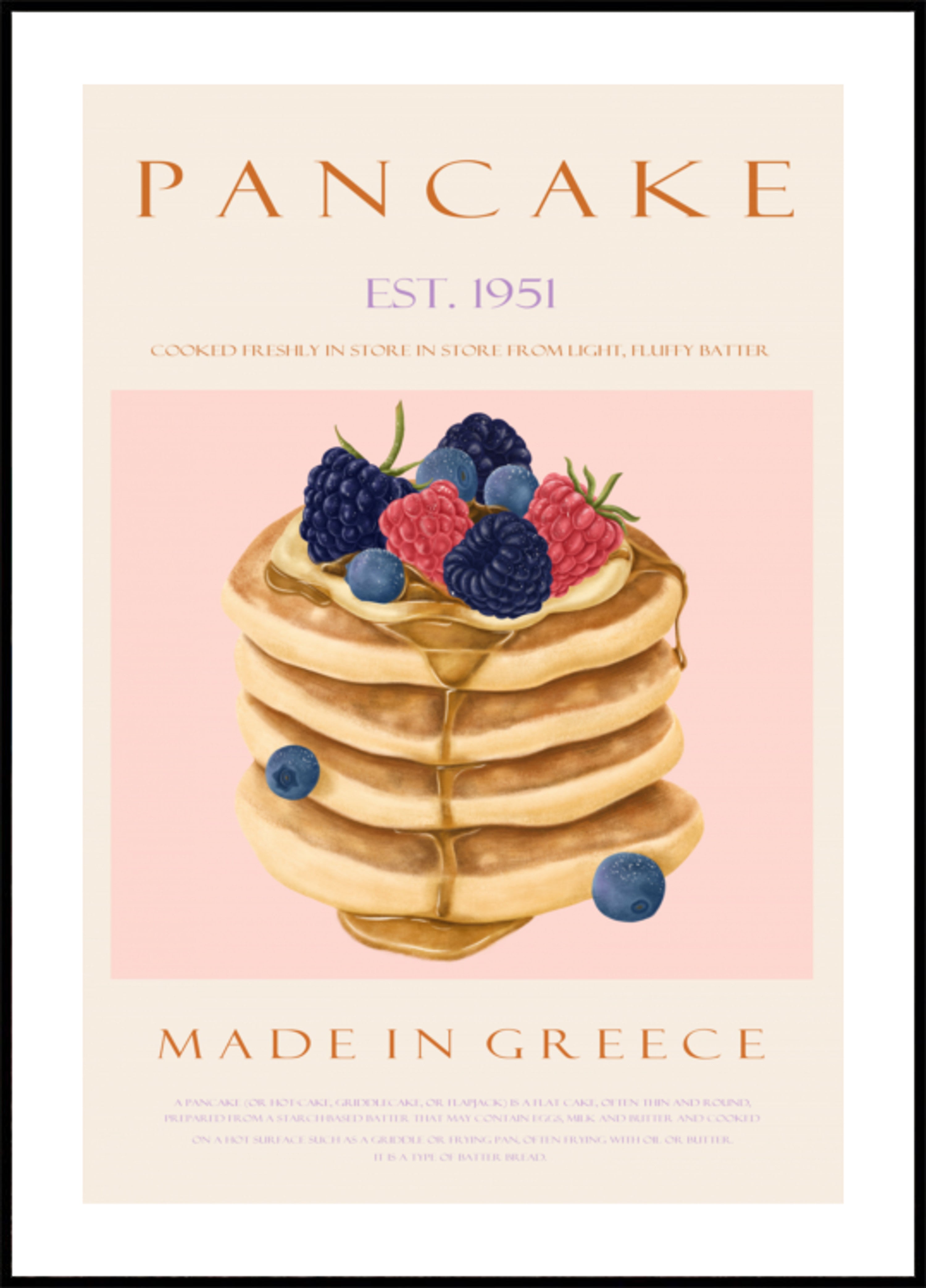 Pancake ai frutti di bosco impilati