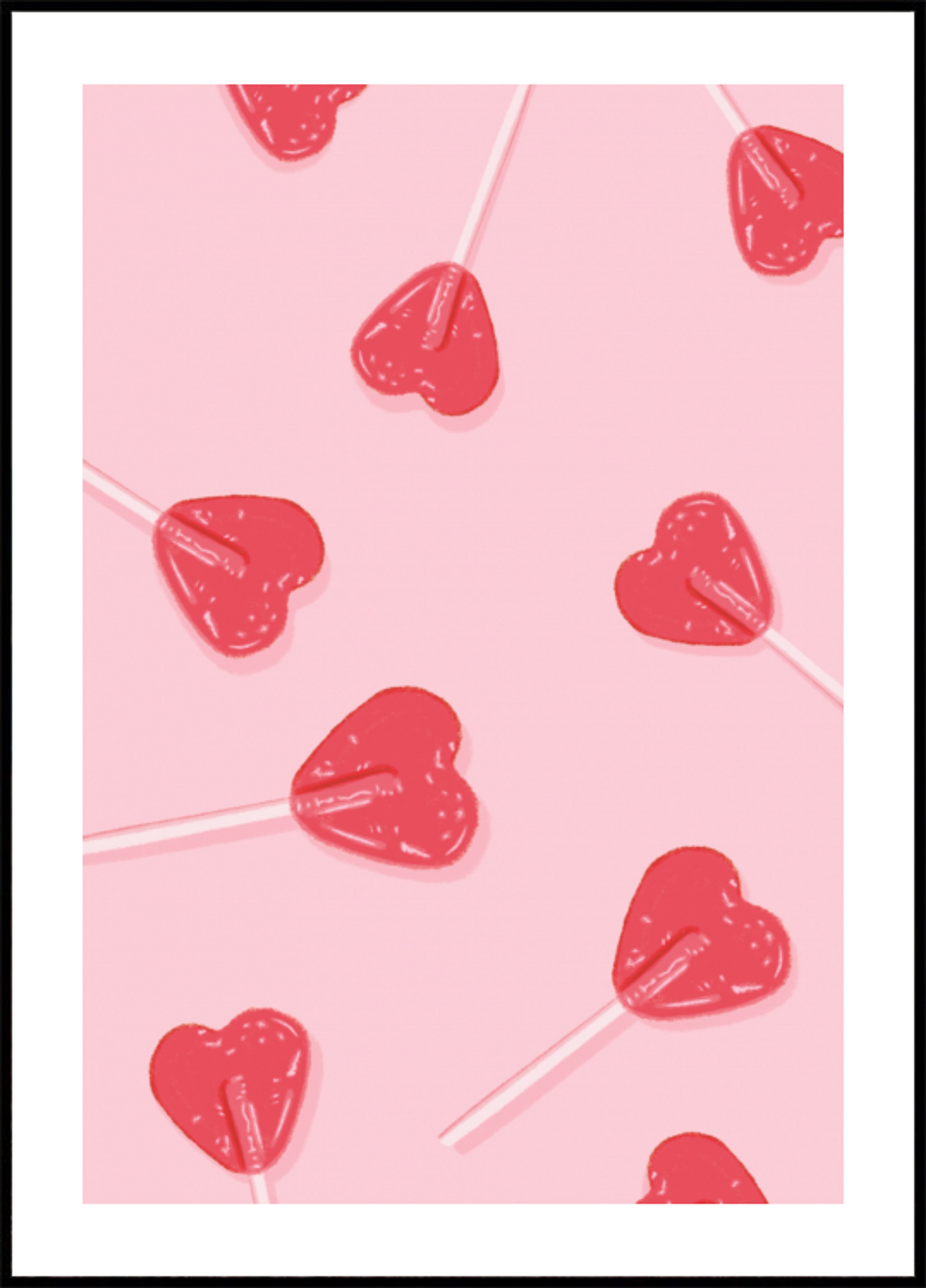 Lecca lecca cuore rosa