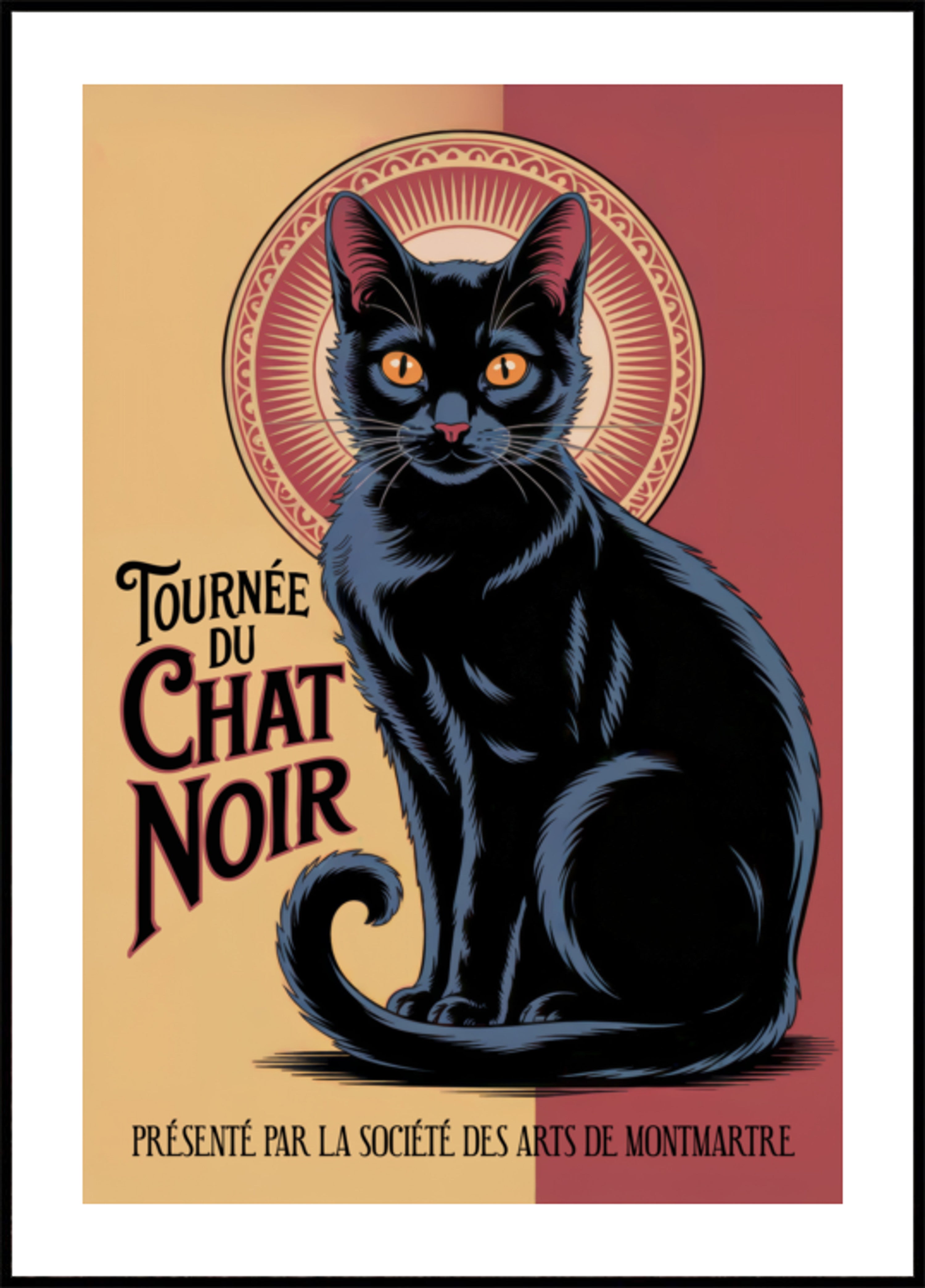 Gatto nero francese vintage