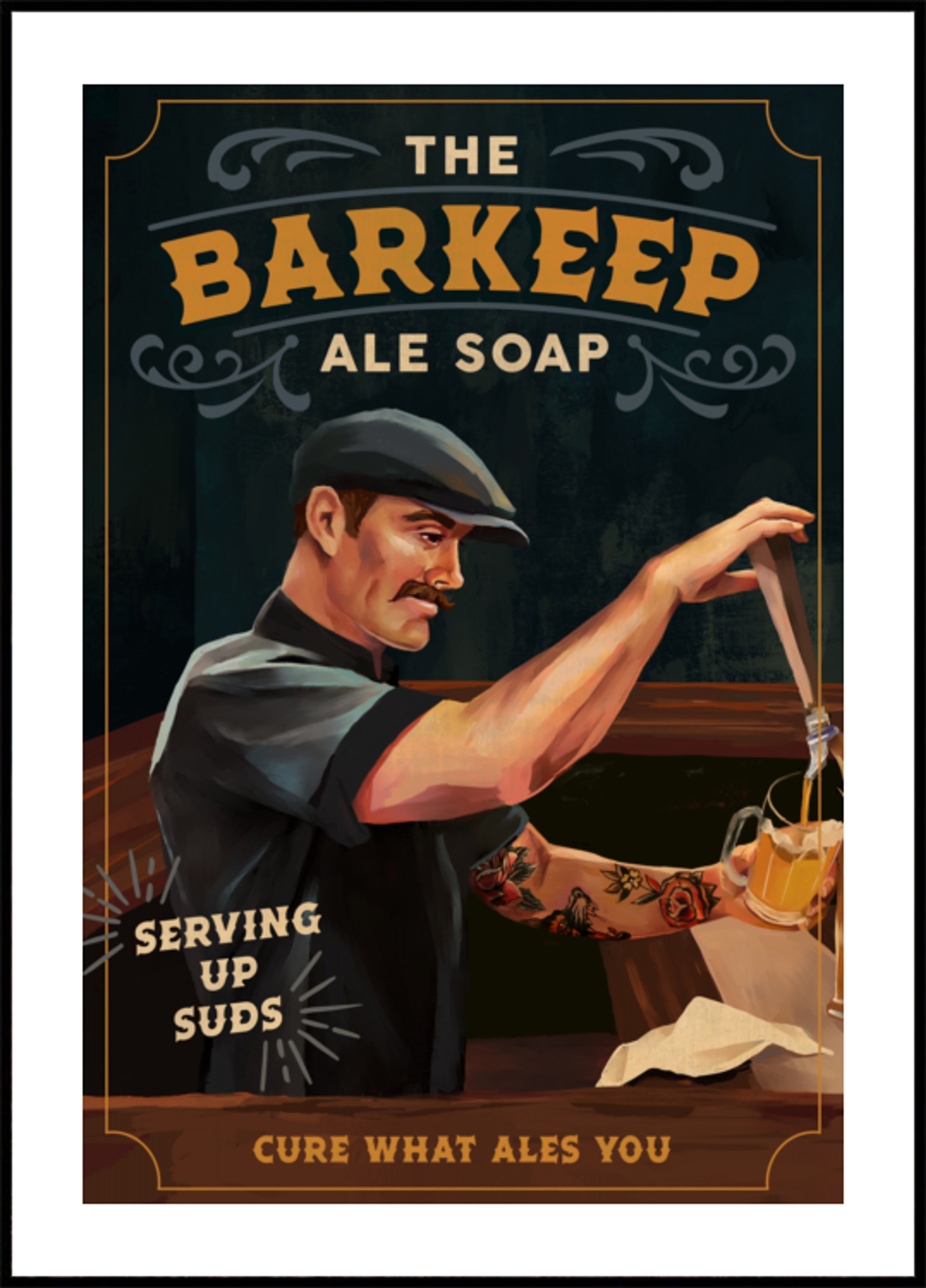 Poster di sapone da barista 20x30