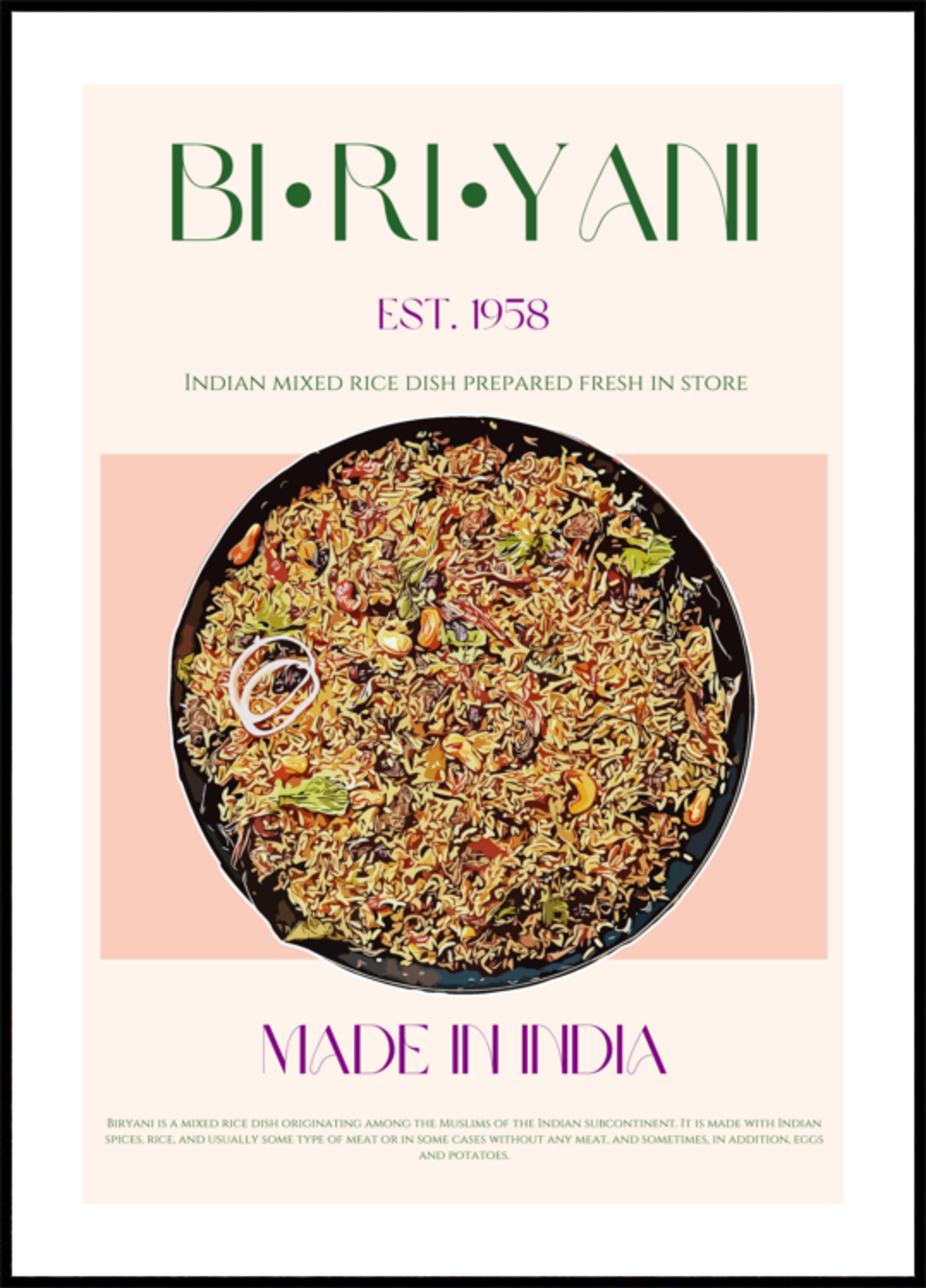 Delizioso biryani indiano