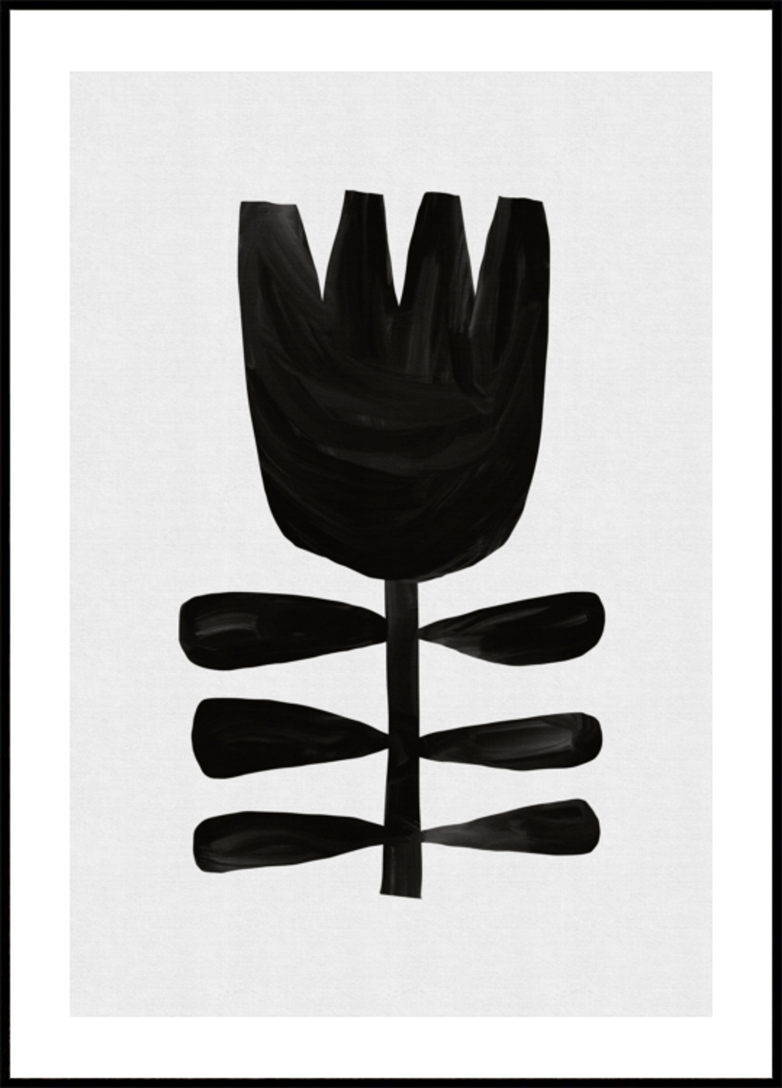 Fiore astratto nero