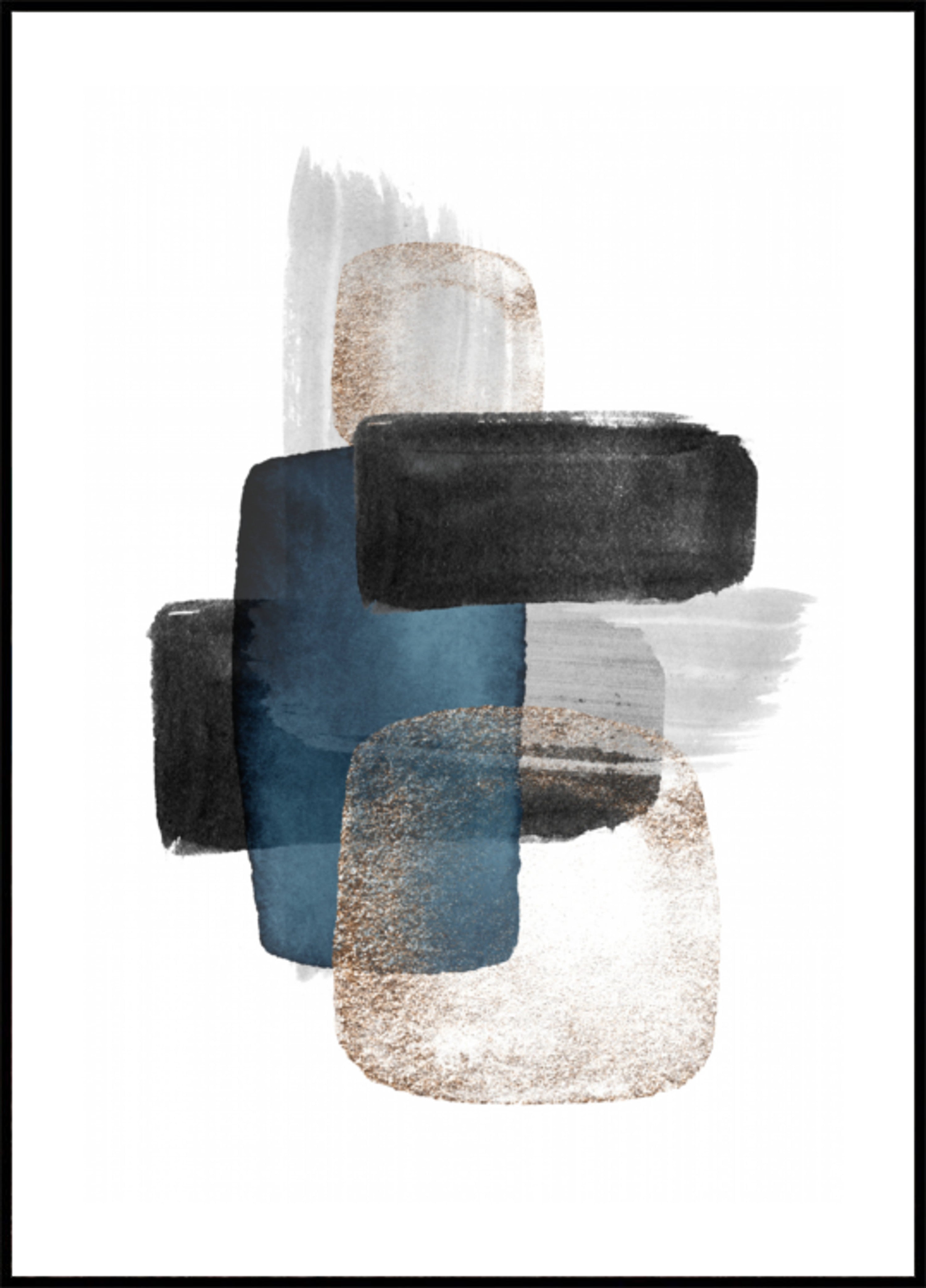 Blocchi astratti di oro blu
