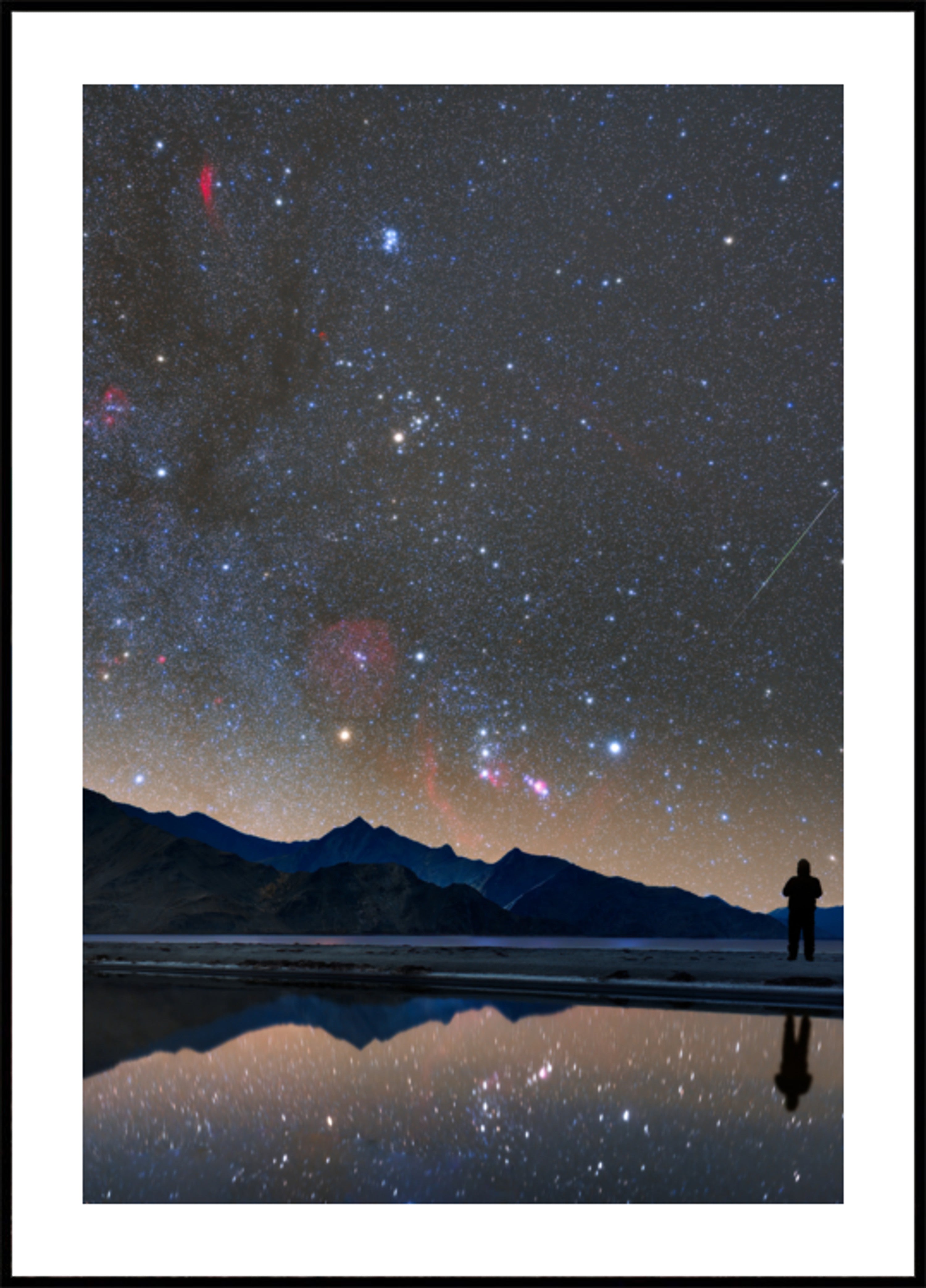 Riflessione del cielo notturno di Stargazer