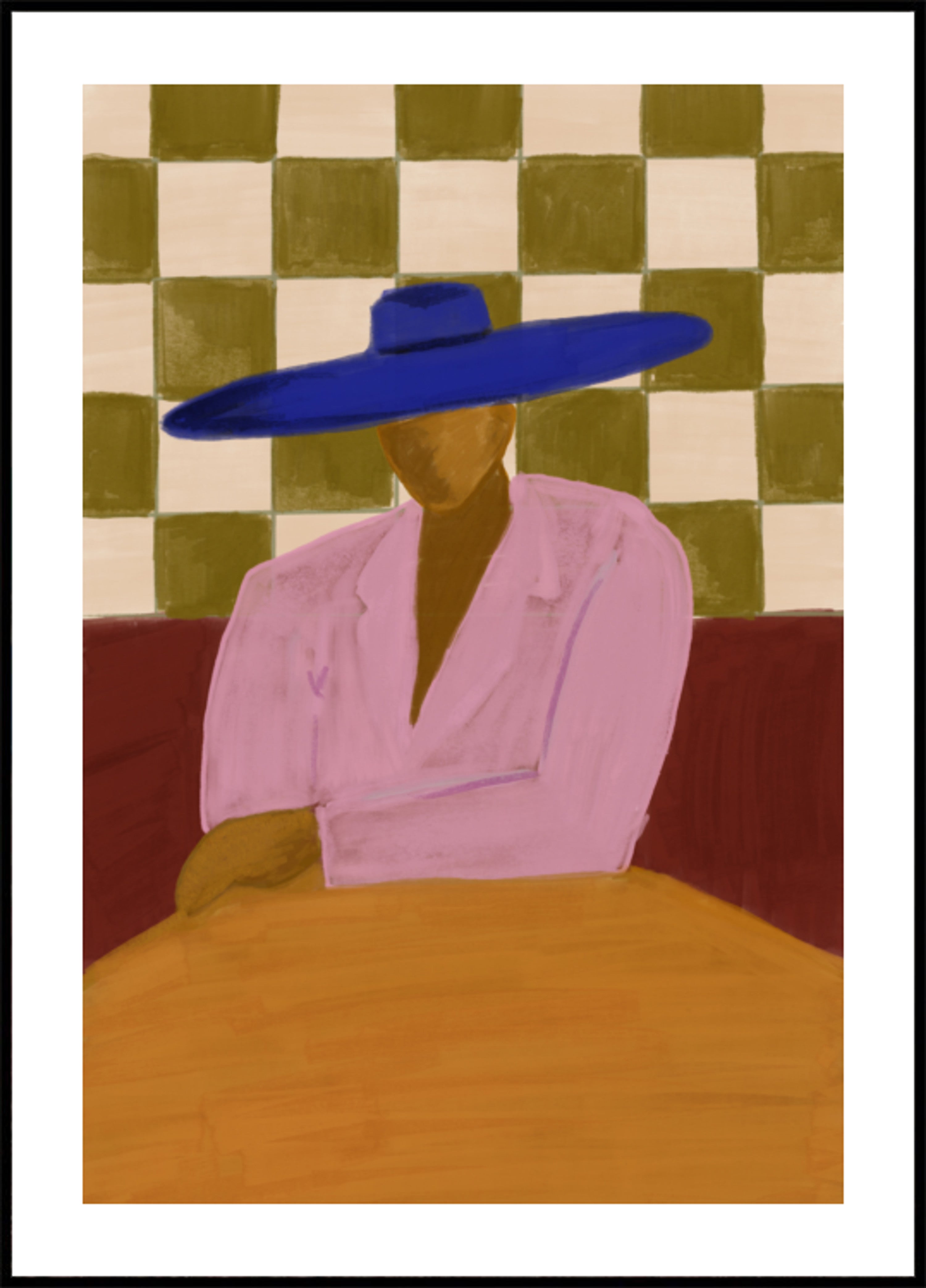 Cappello blu elegante