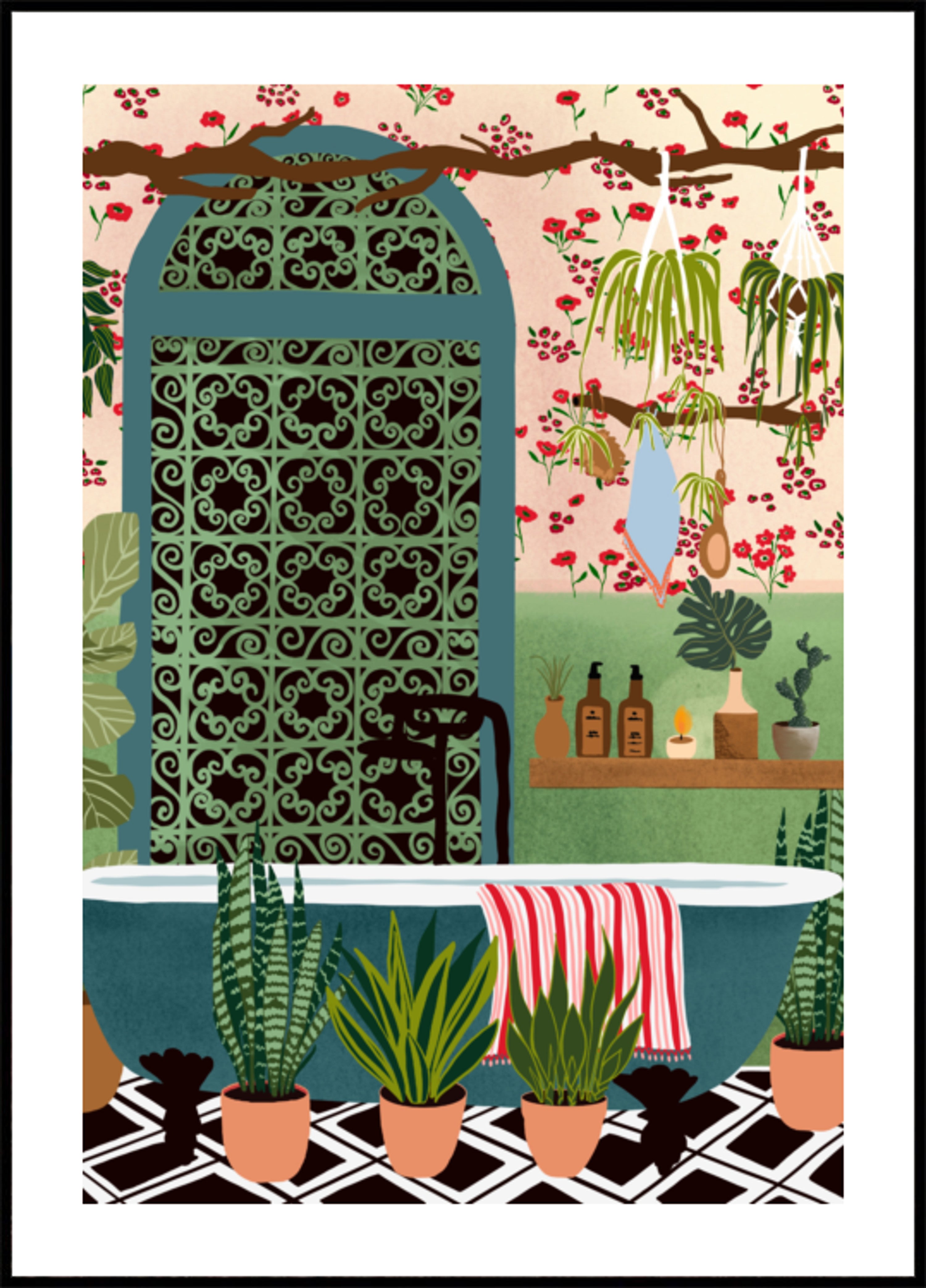 Bagno botanico lussureggiante