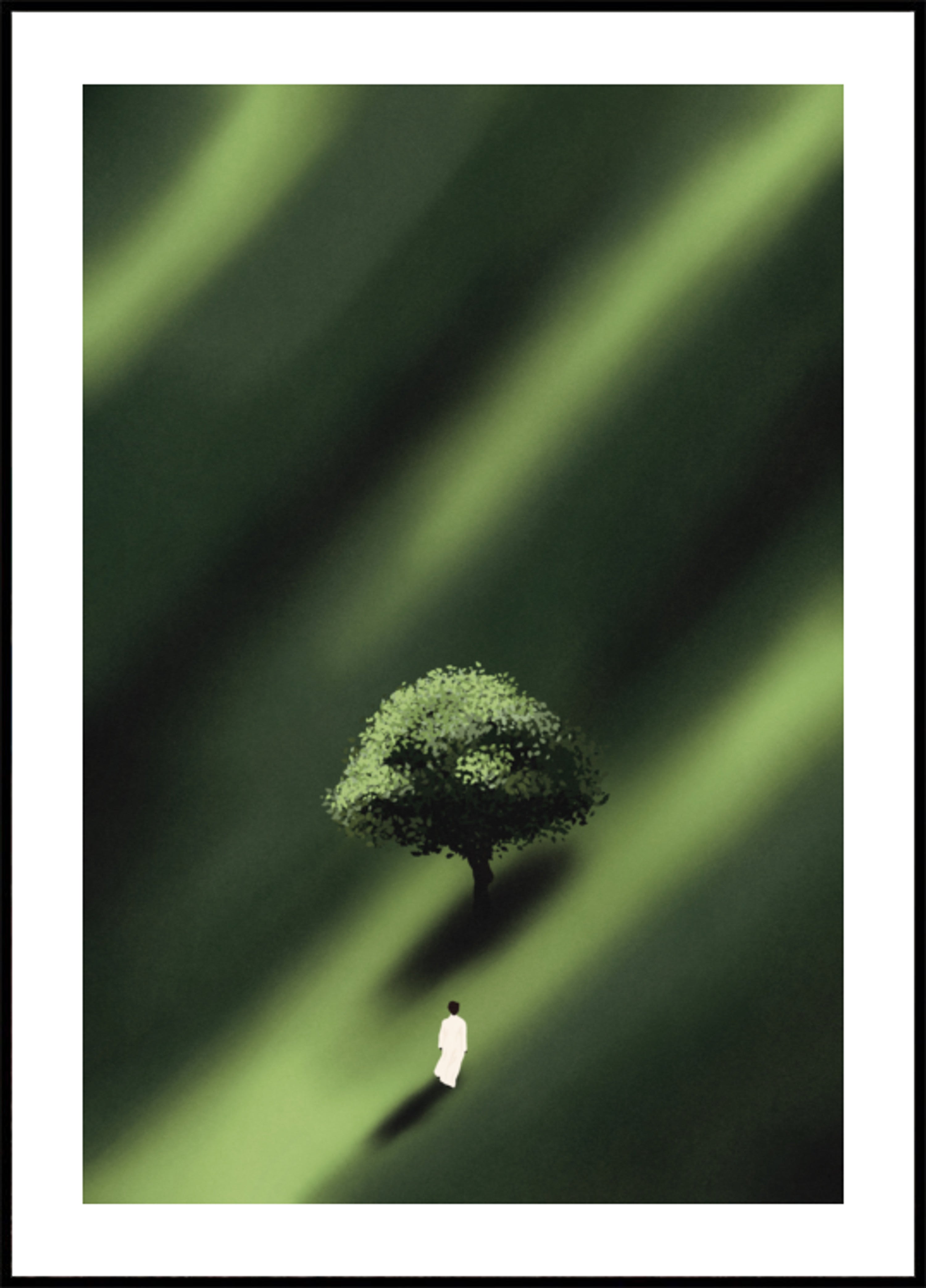 Percorso verde a figura solitaria