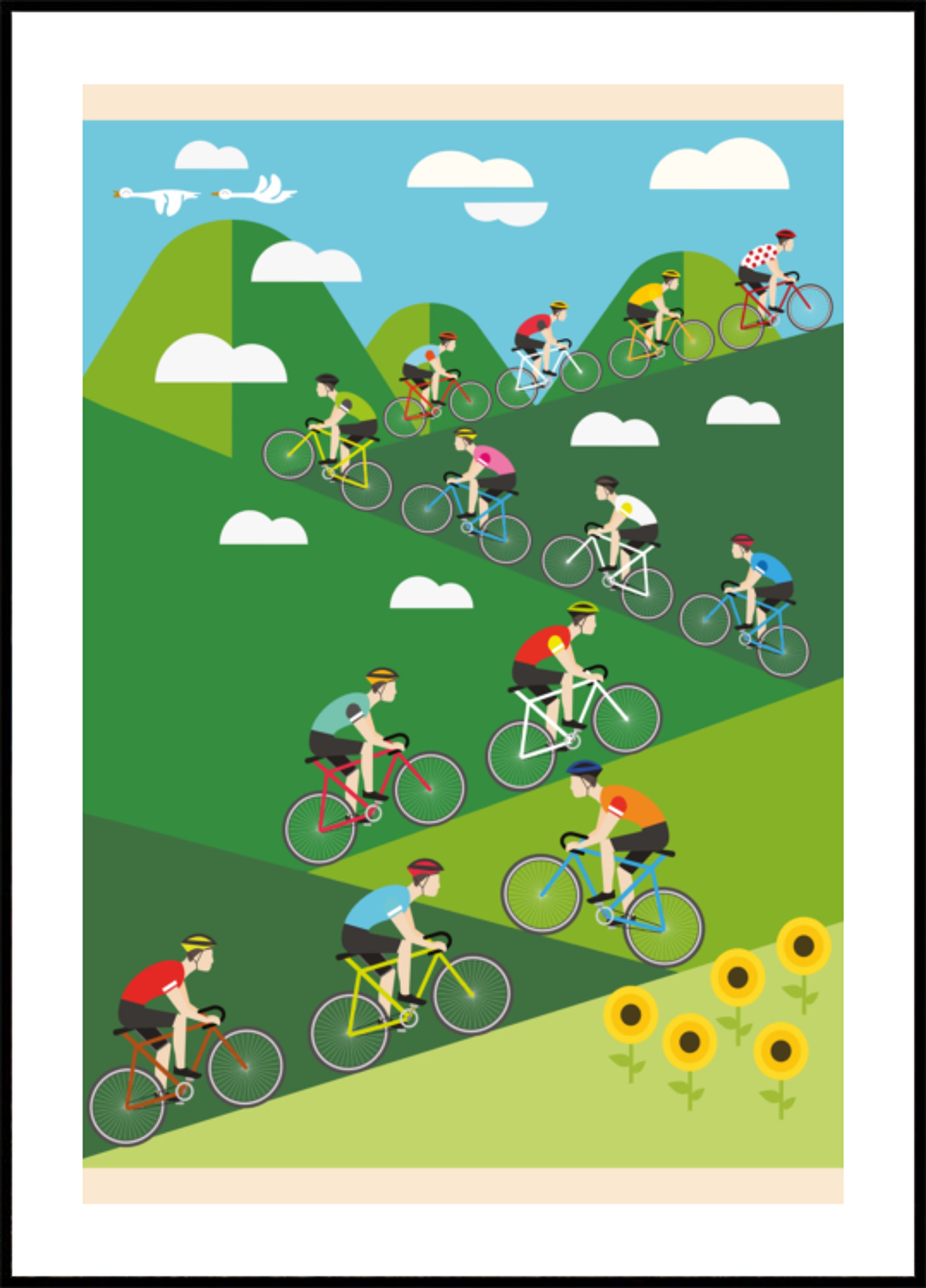 Gara ciclistica in salita