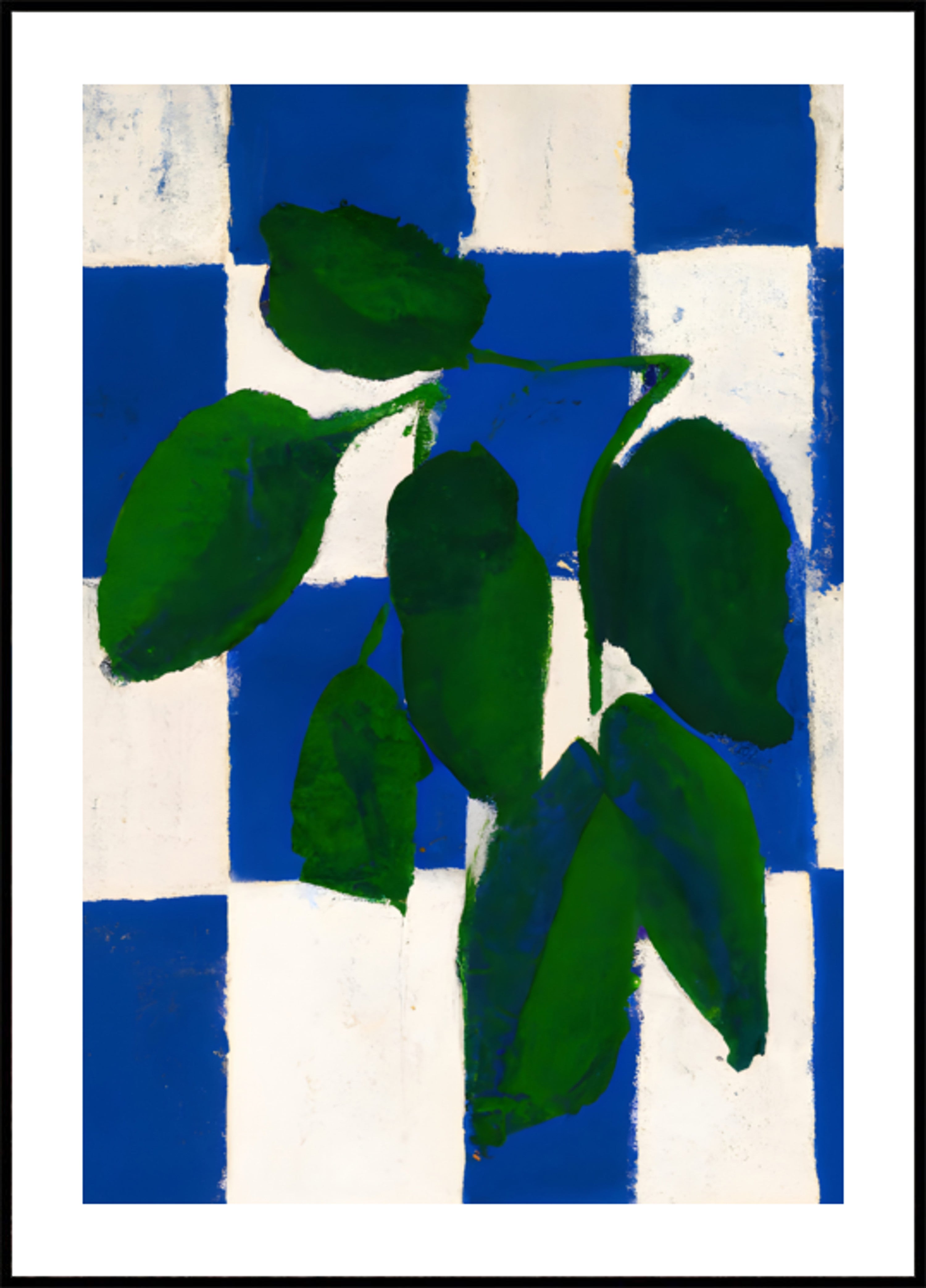 Dama Blu Delle Foglie Verdi