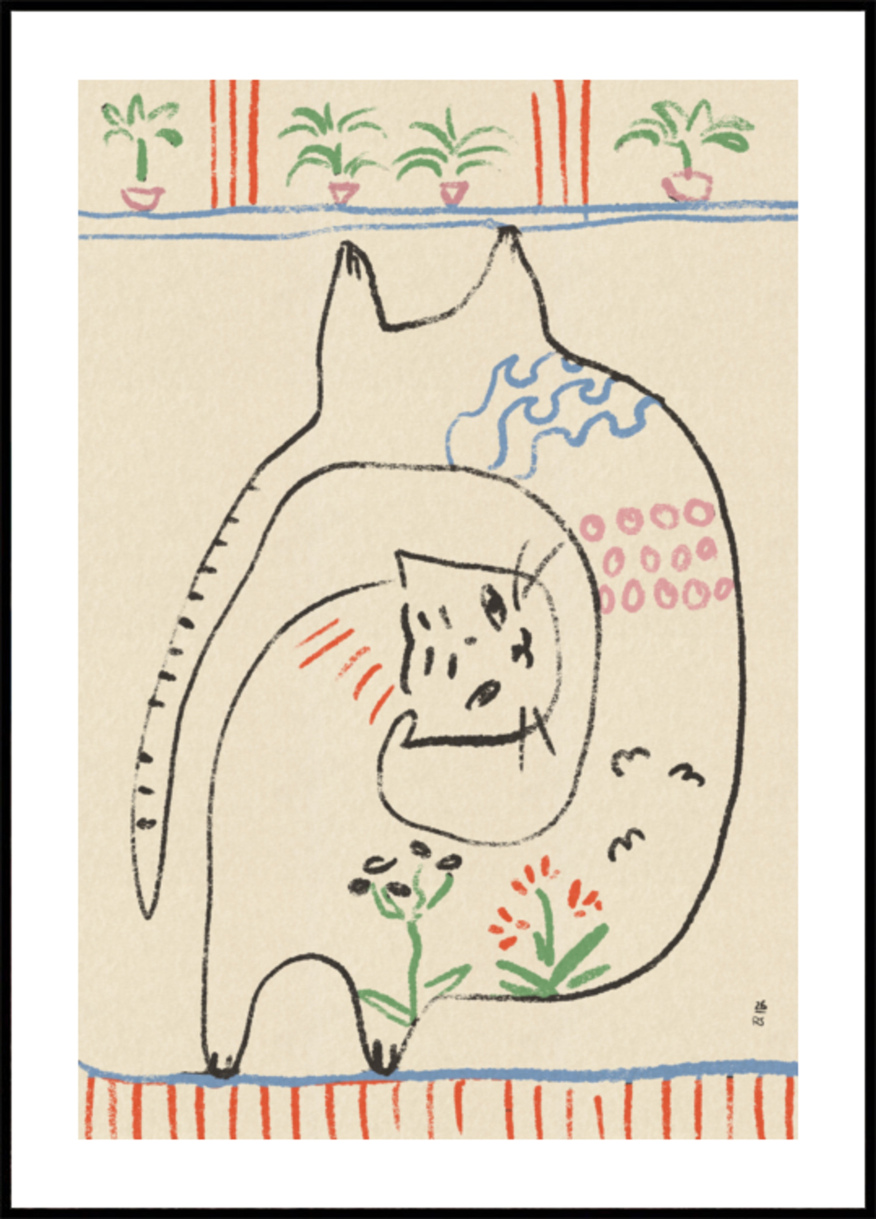 Illustrazione di gatti giocosi