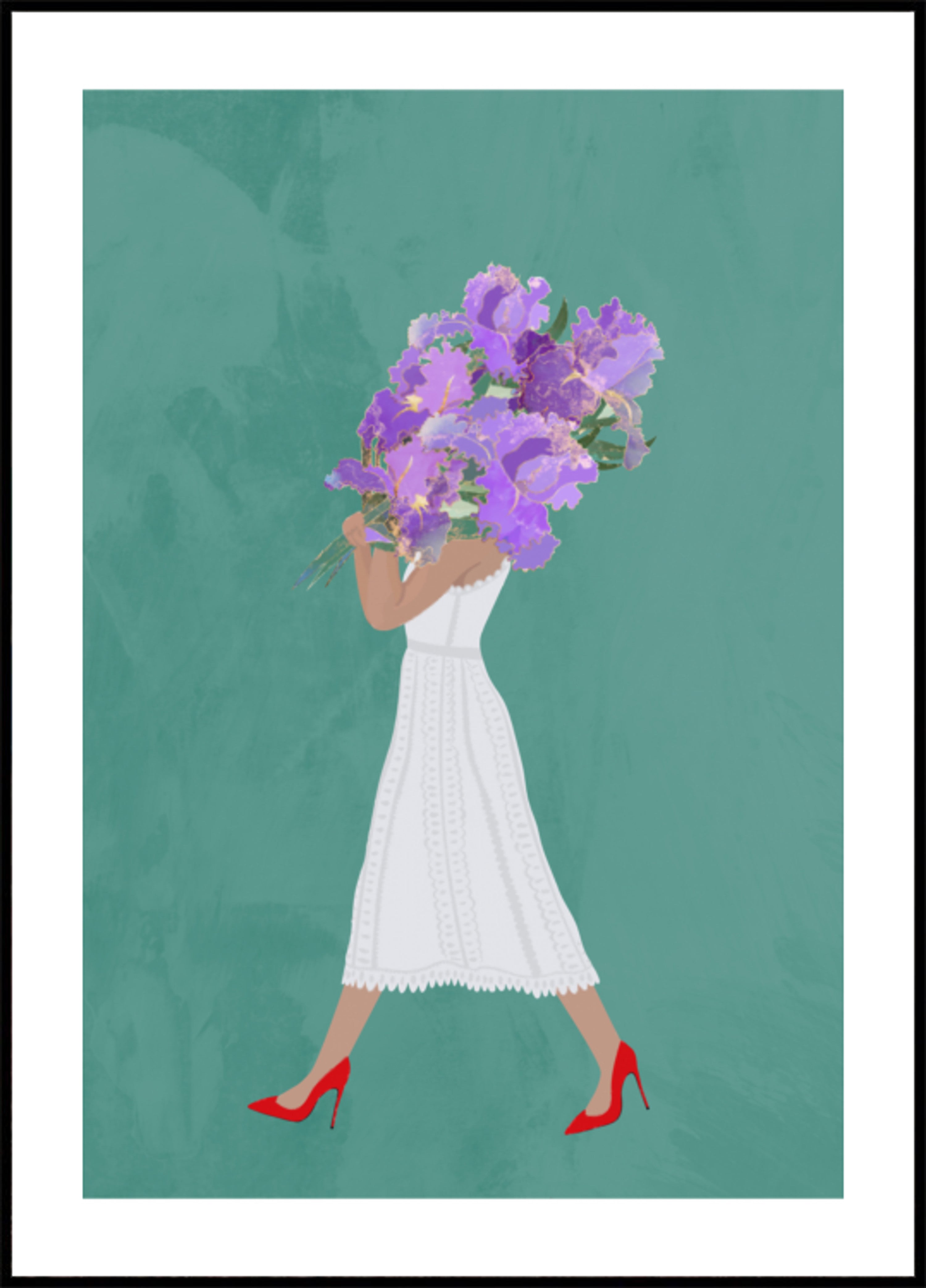Elegante passeggiata floreale