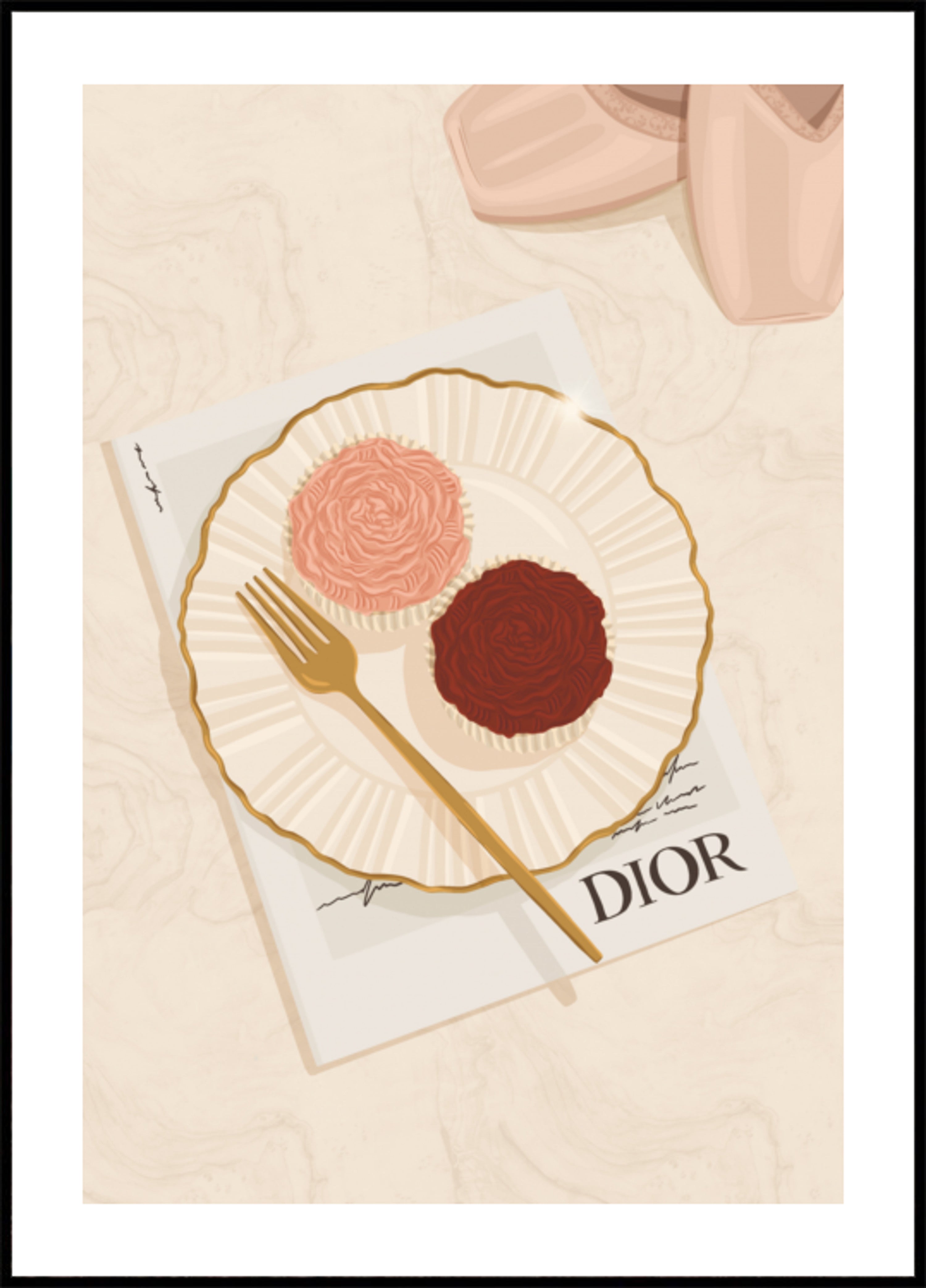 Eleganti scarpette da ballo per cupcakes