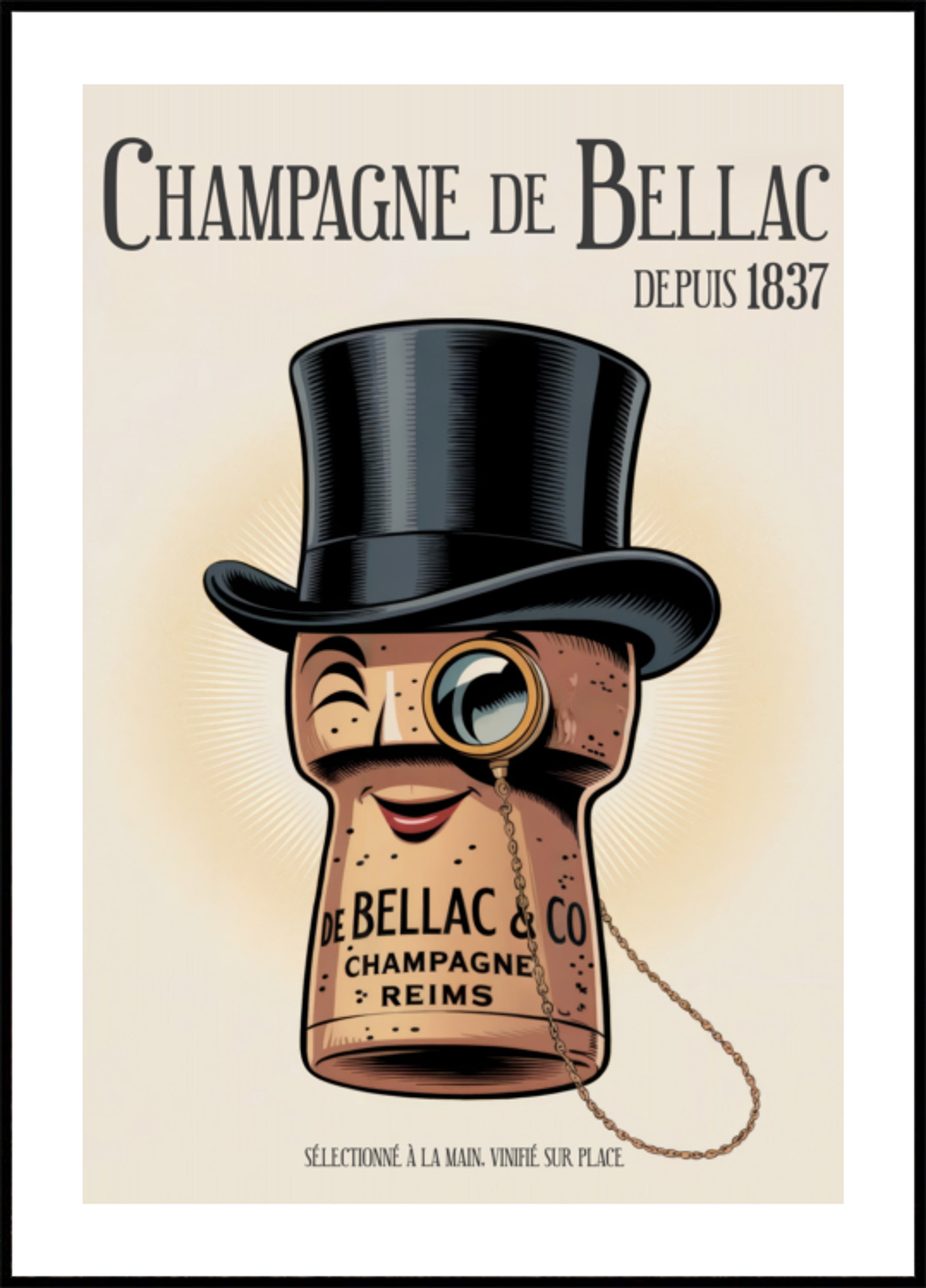 Elegante carattere di tappo di champagne