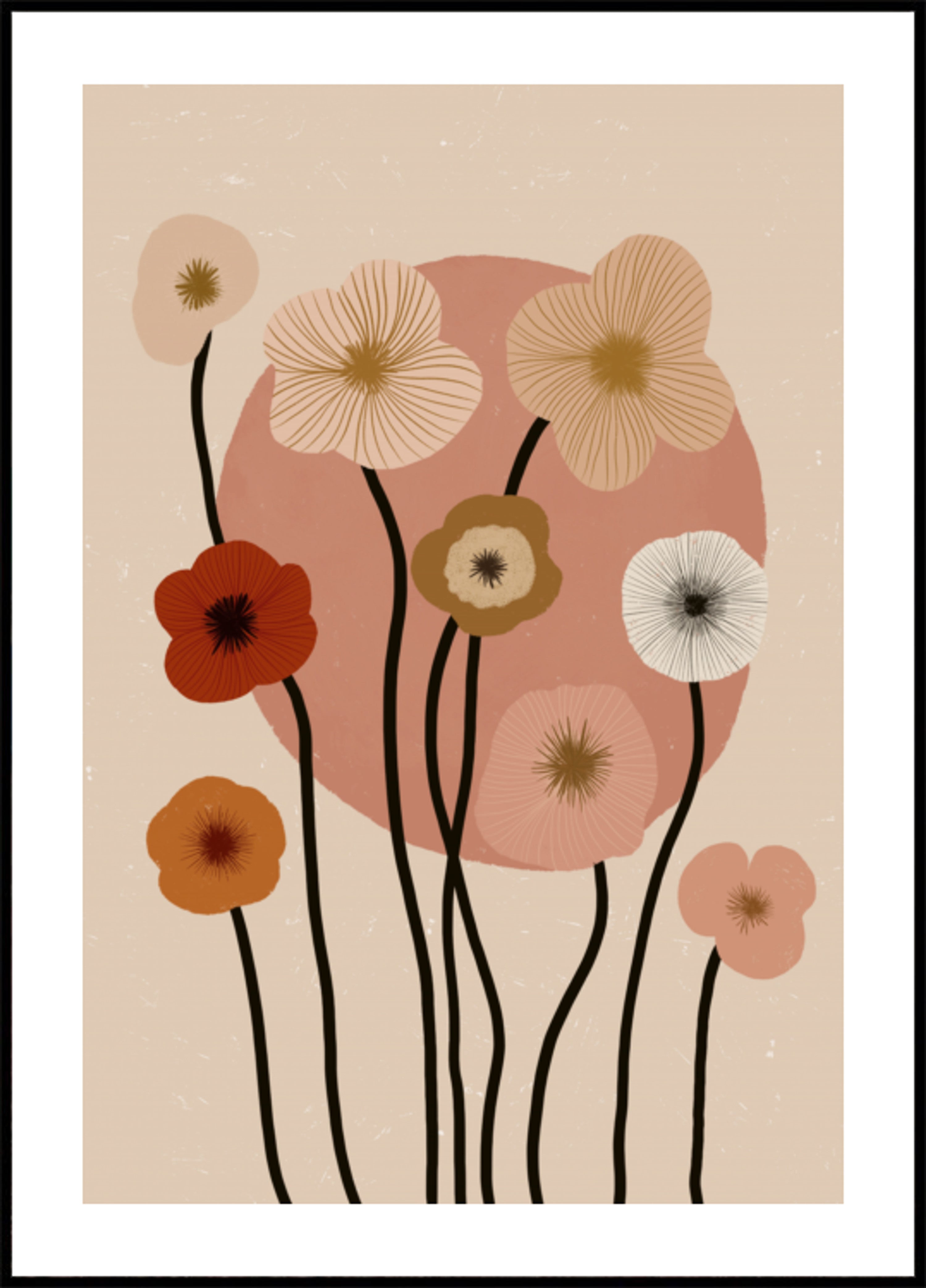 Boho tramonto floreale