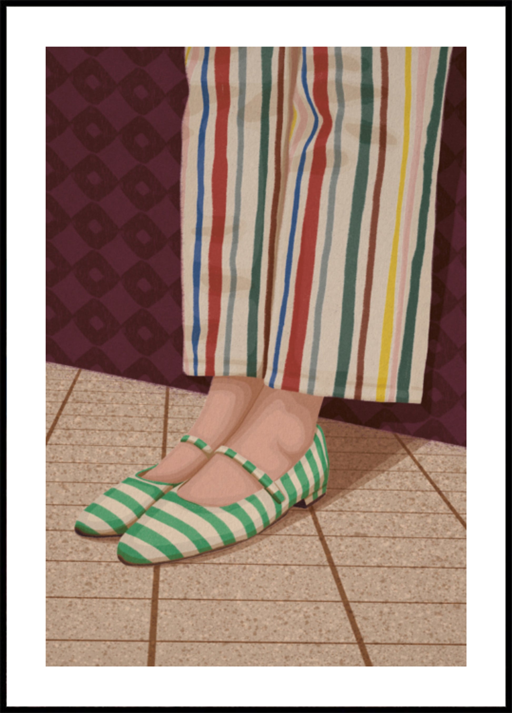 Mary Jane a righe colorate